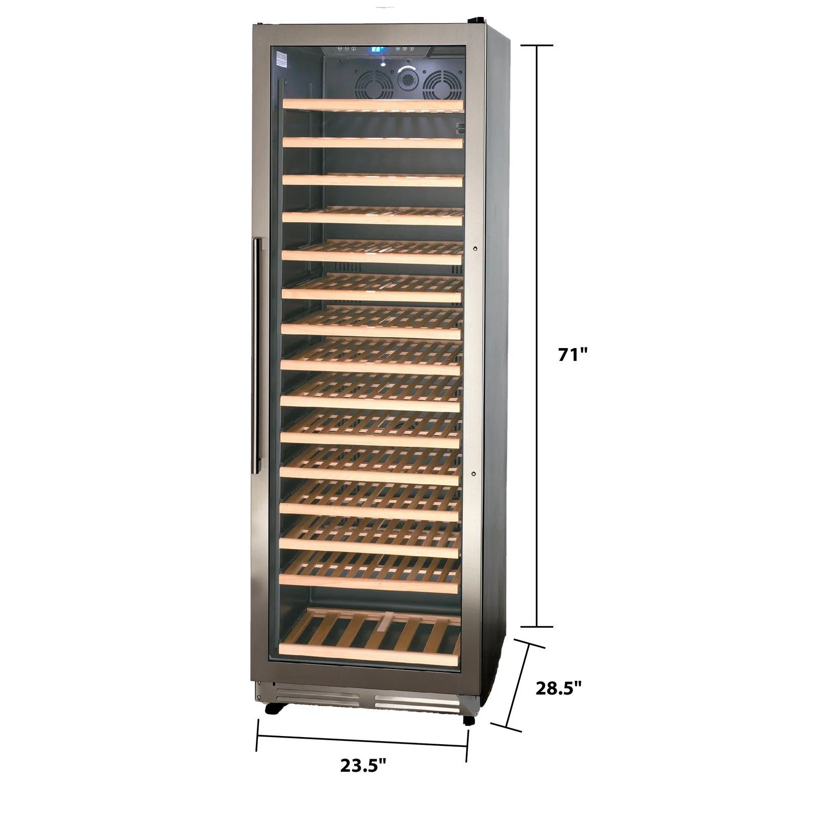 Avanti WCF165S3SS 165 Bottle DESIGNER Series Wine Cooler - Stainless Steel / 165 Bottles - Image 5