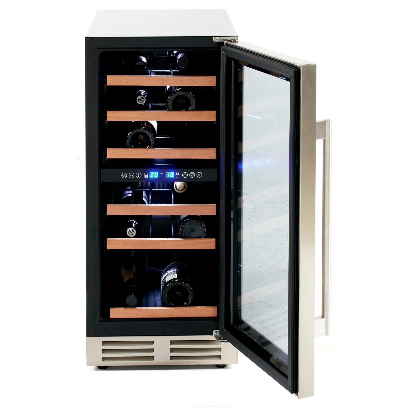 WCF282E3SD Avanti 28 Bottle DESIGNER Series Dual-Zone Wine Cooler - Stainless Steel / 28 Bottles - Image 3