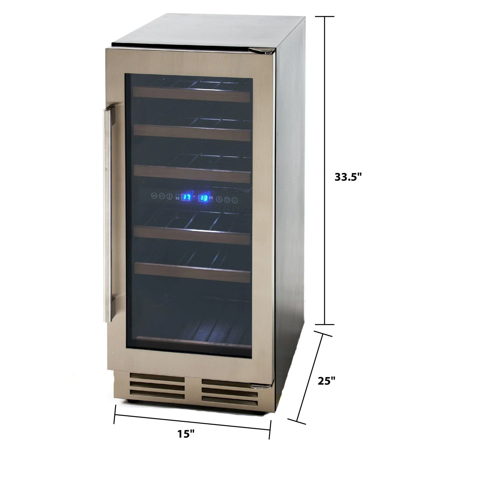 WCF282E3SD Avanti 28 Bottle DESIGNER Series Dual-Zone Wine Cooler - Stainless Steel / 28 Bottles - Image 8