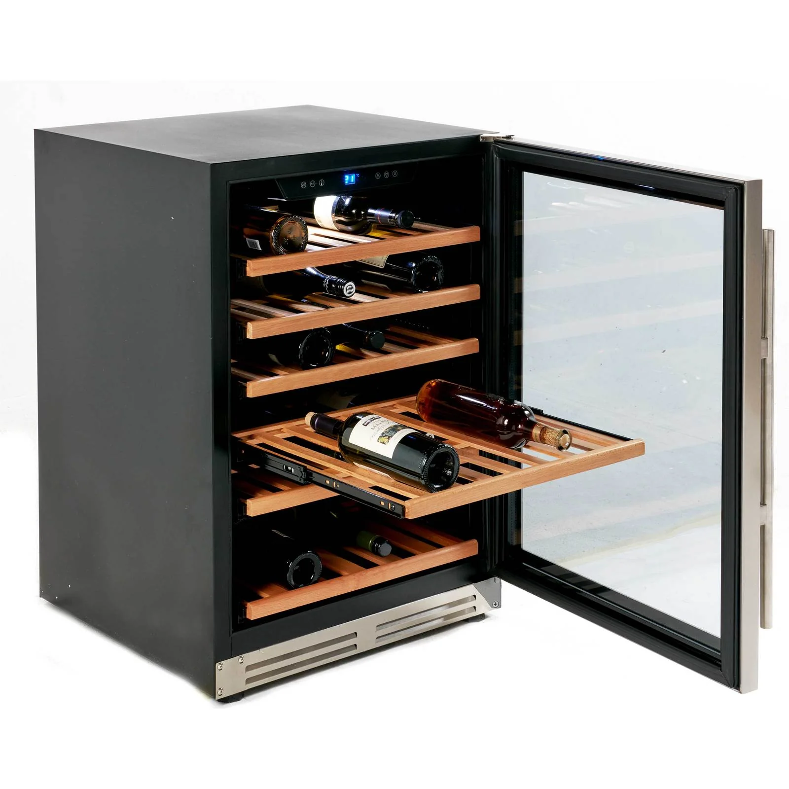 Avanti WCF51S3SS 51 Bottle DESIGNER Series Wine Cooler - Stainless Steel with Black Cabinet / 51 Bottles - Image 2