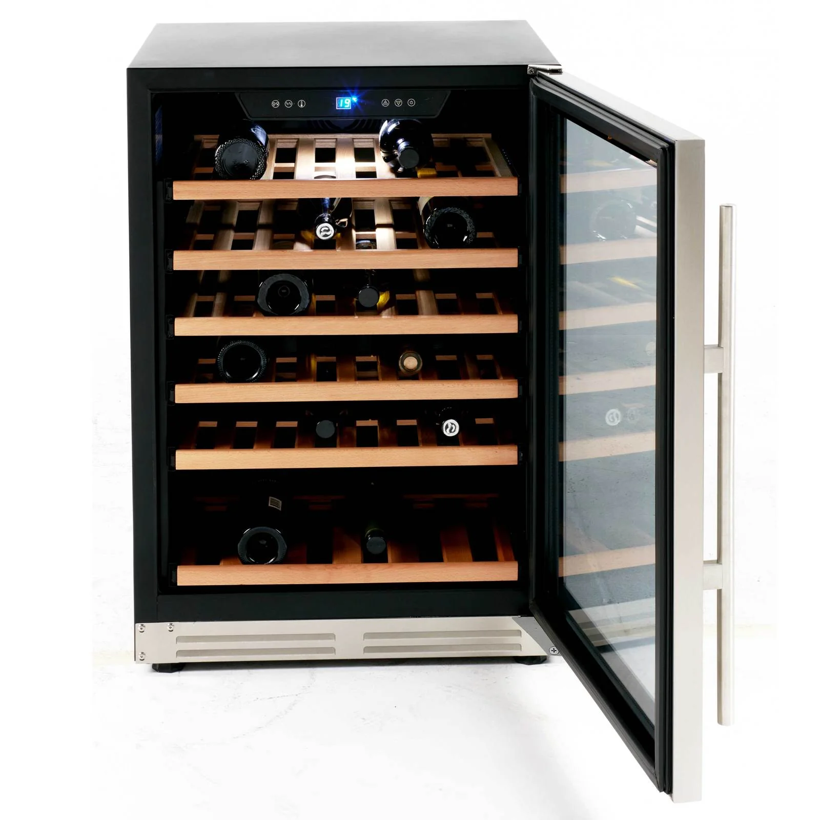 Avanti WCF51S3SS 51 Bottle DESIGNER Series Wine Cooler - Stainless Steel with Black Cabinet / 51 Bottles - Image 3