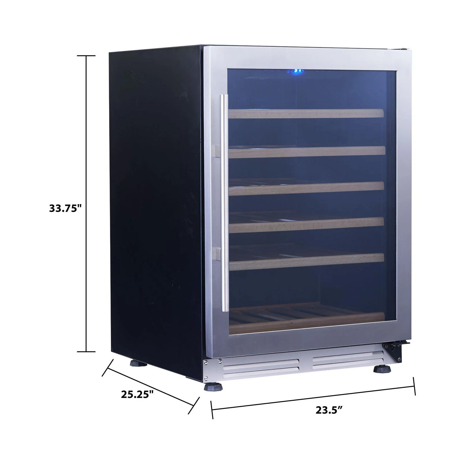Avanti WCF51S3SS 51 Bottle DESIGNER Series Wine Cooler - Stainless Steel with Black Cabinet / 51 Bottles - Image 8
