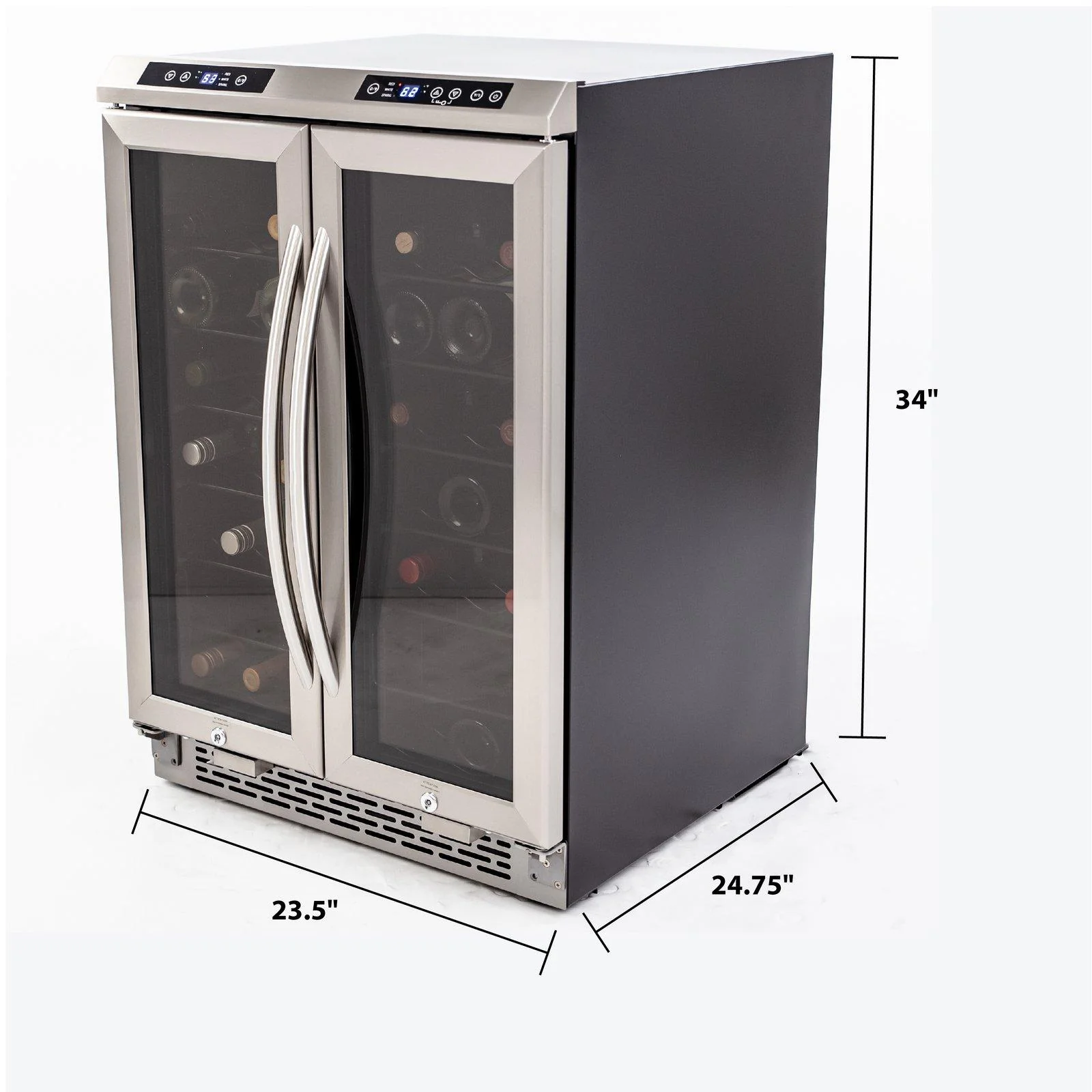 WCV38DZ Avanti 38 Bottle Dual-Zone Wine Cooler - Black / 38 Bottles - Image 8