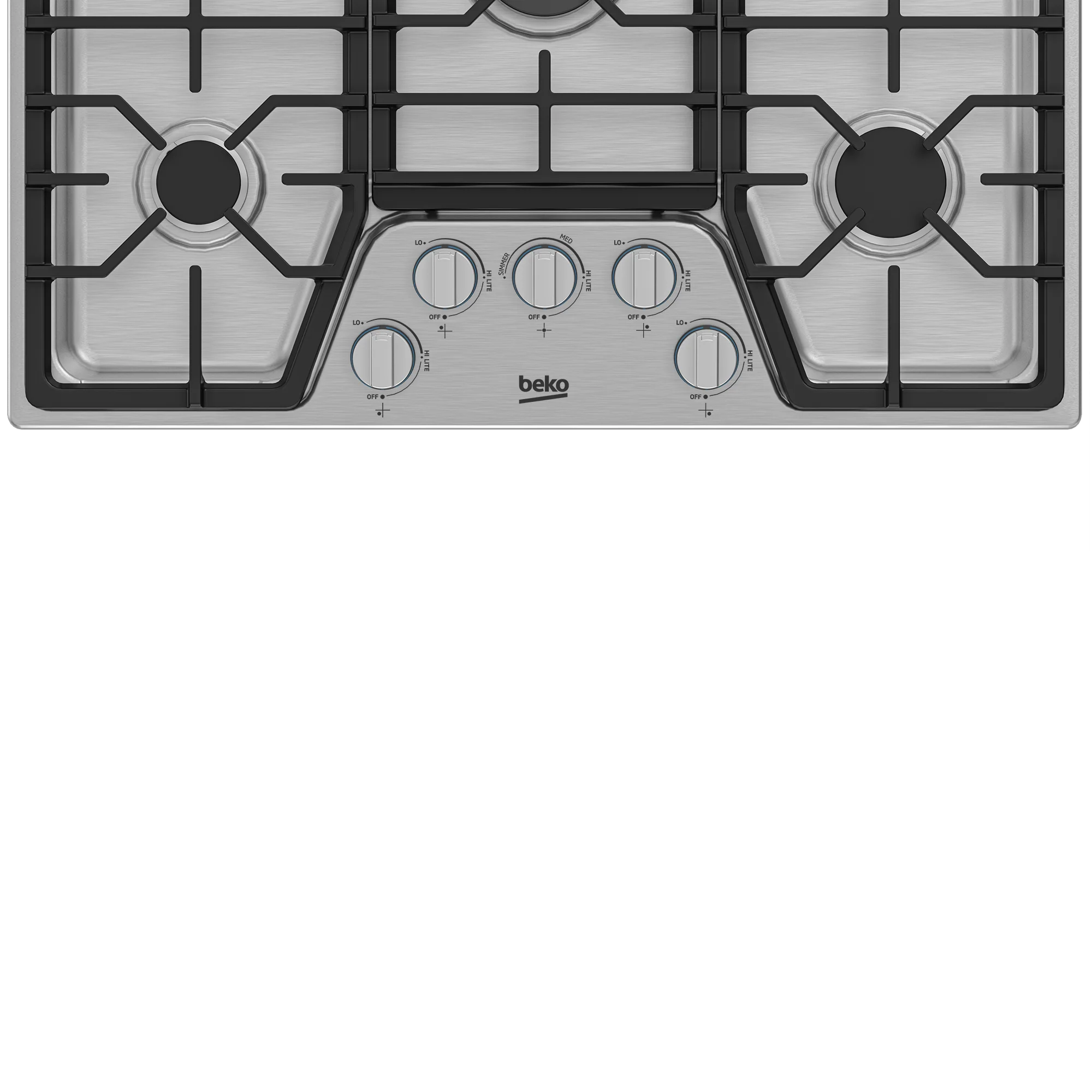 Beko BCTG30500SS 30" Built-In Gas Cooktop with 5 Burners - Image 6