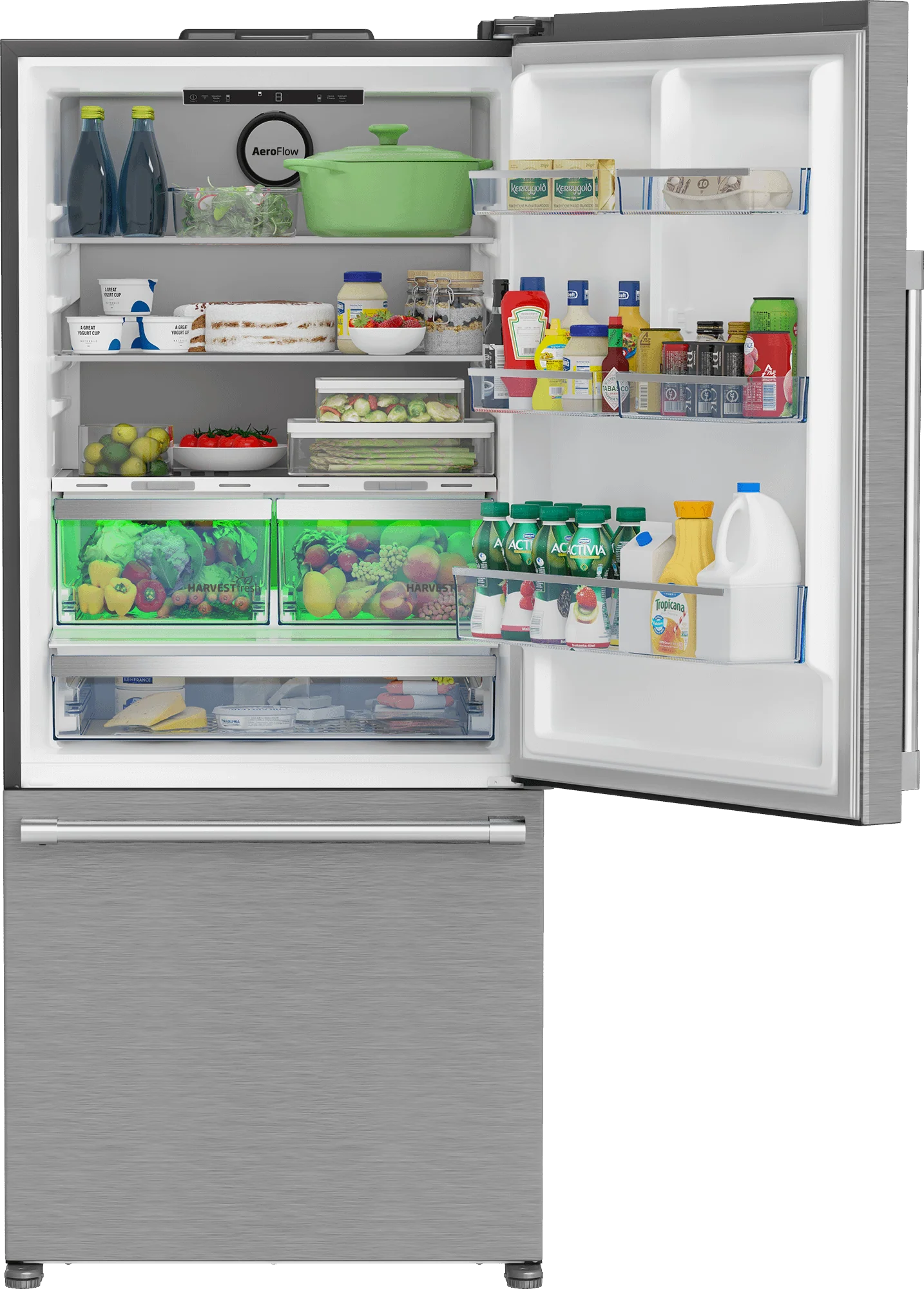 Beko BFBD30216SS 30" Bottom Freezer Refrigerator with HarvestFresh - Image 3