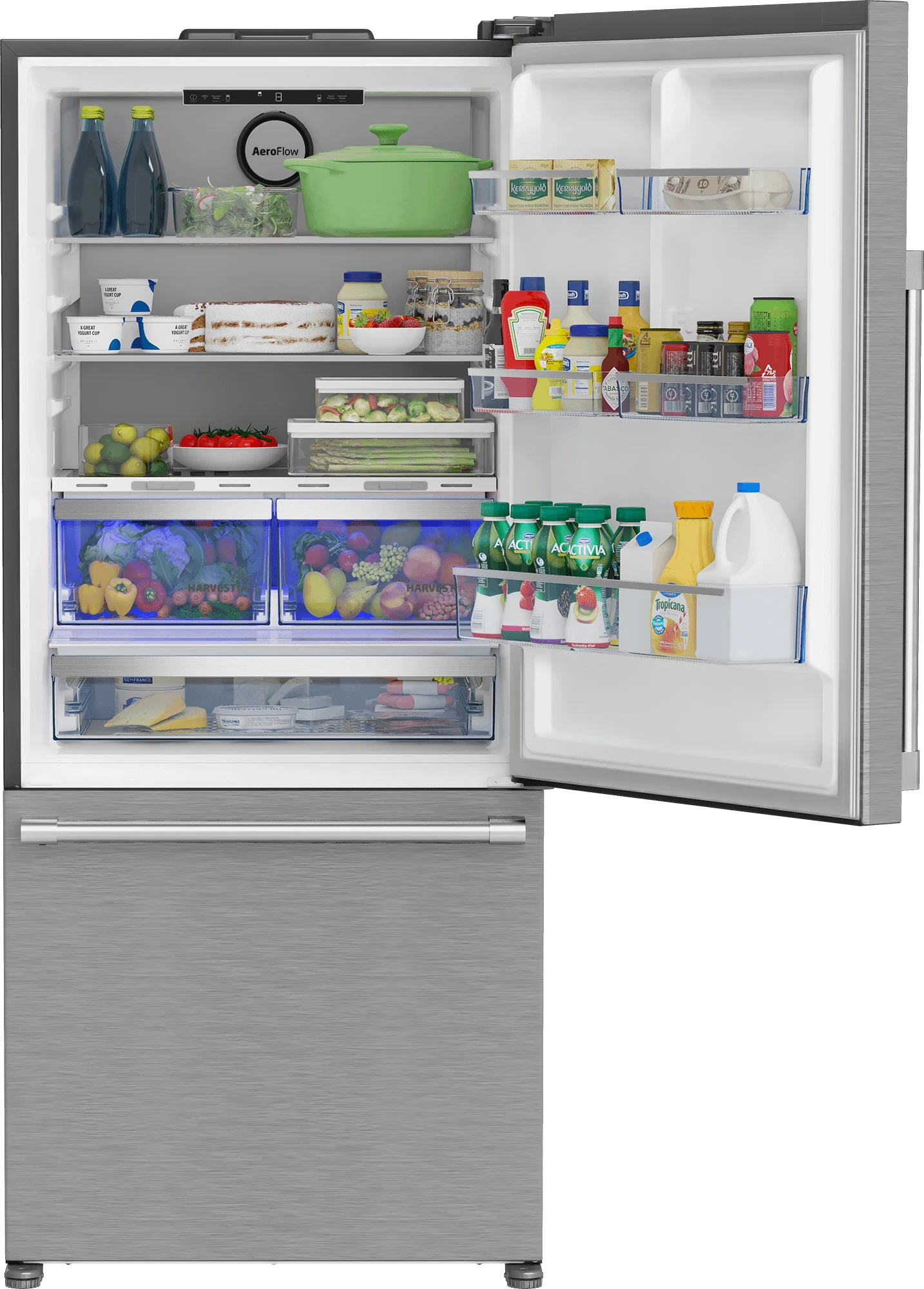 Beko BFBD30216SS 30" Bottom Freezer Refrigerator with HarvestFresh - Image 5