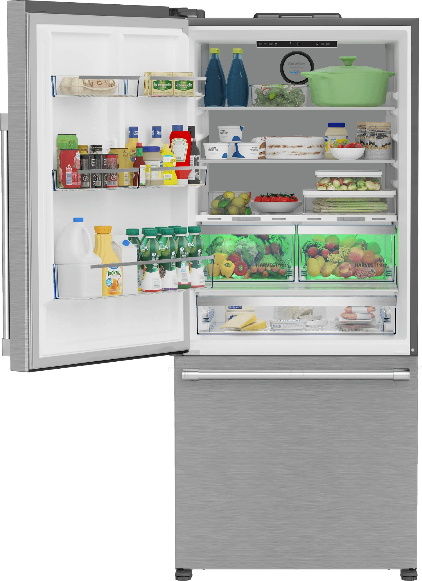 Beko BFBD30216SSIML 30" Bottom Freezer Refrigerator with HarvestFresh - Image 3