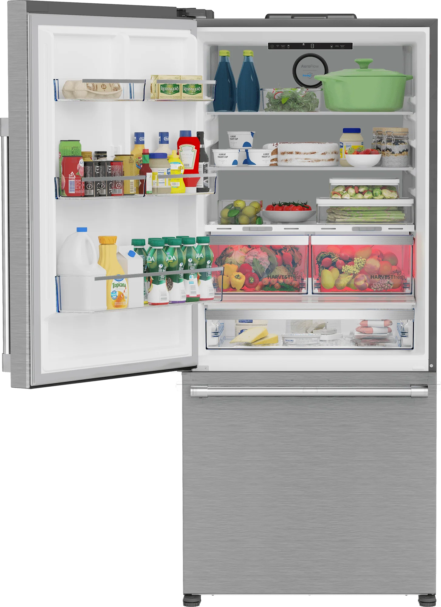 Beko BFBD30216SSIML 30" Bottom Freezer Refrigerator with HarvestFresh - Image 4