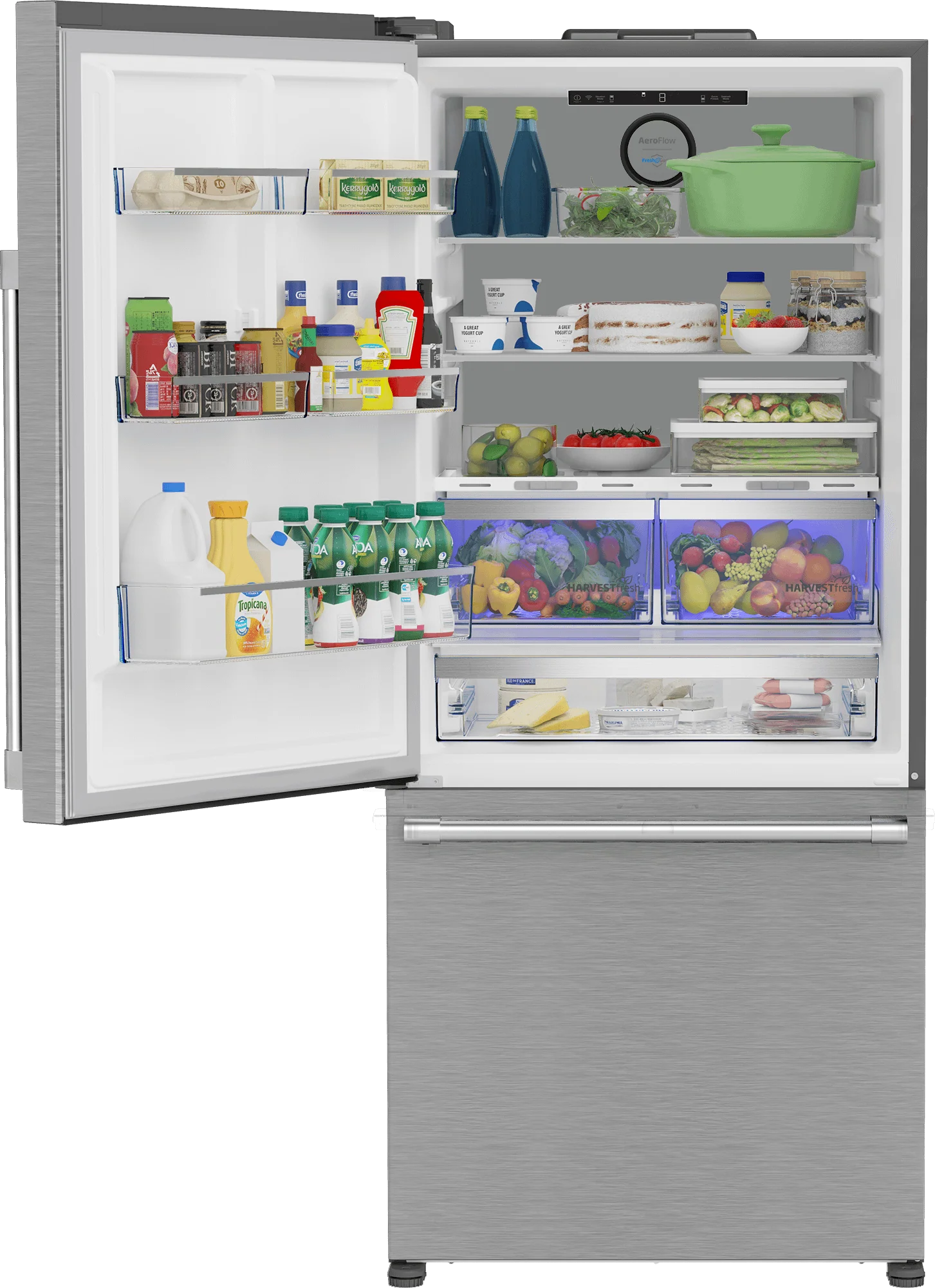 Beko BFBD30216SSIML 30" Bottom Freezer Refrigerator with HarvestFresh - Image 5