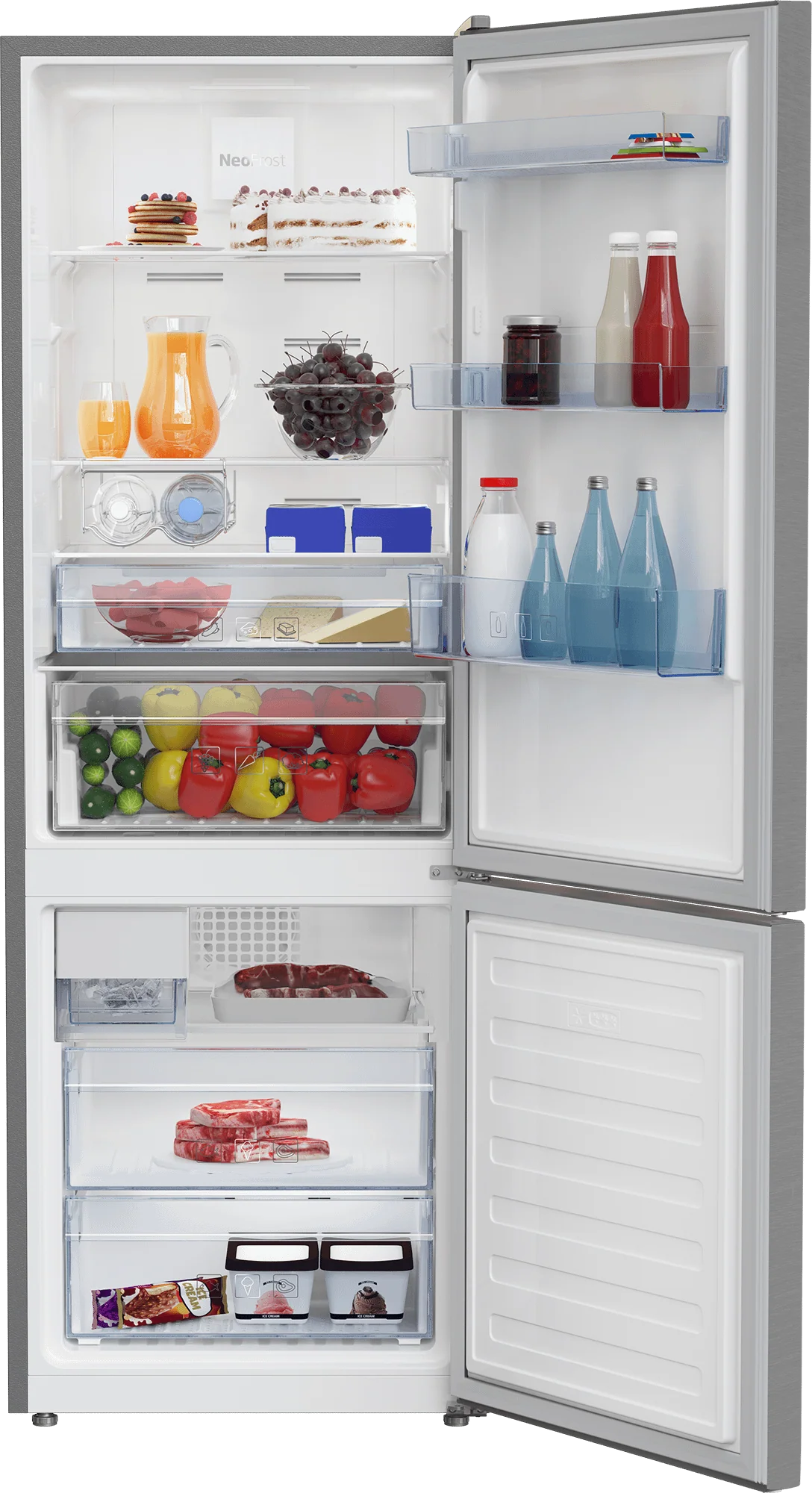 Beko BFBF2414SSIM 24", Bottom Freezer Refrigerator with - - Image 3