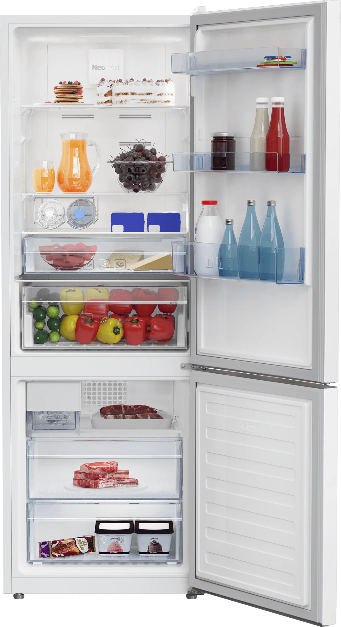 Beko BFBF2414WHIM 24", Bottom Freezer Refrigerator with - - Image 3