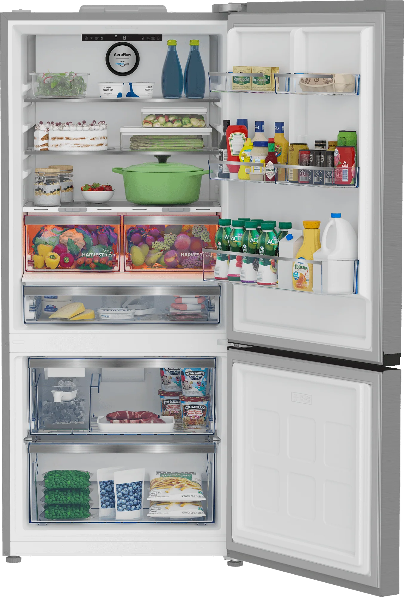 Beko BFBF30116SSIM 30" Bottom Freezer Refrigerator - Image 4