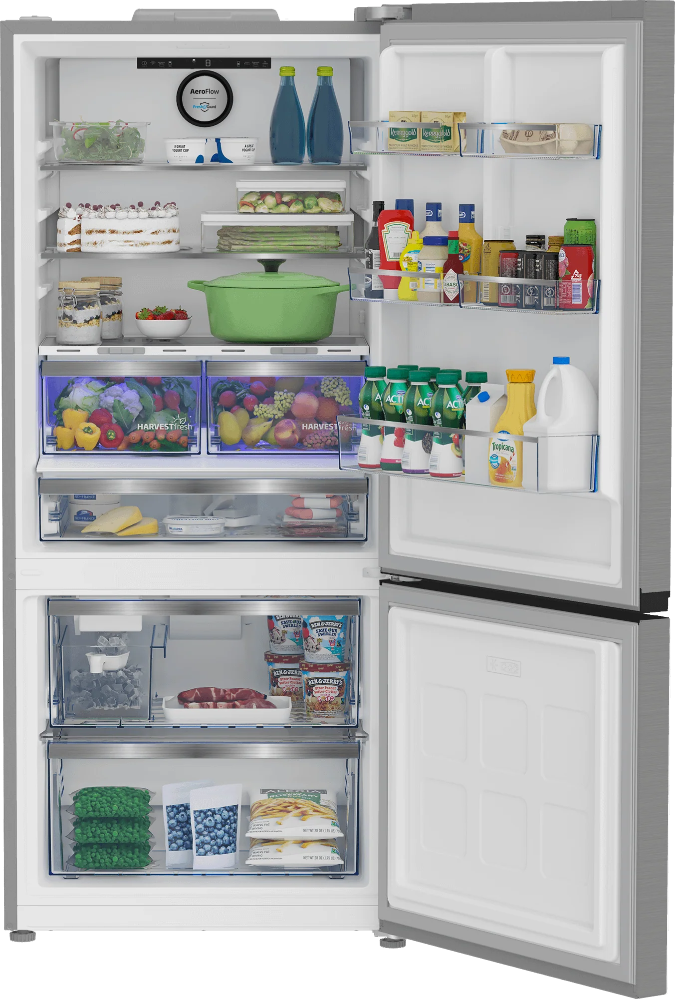 Beko BFBF30116SSIM 30" Bottom Freezer Refrigerator - Image 5