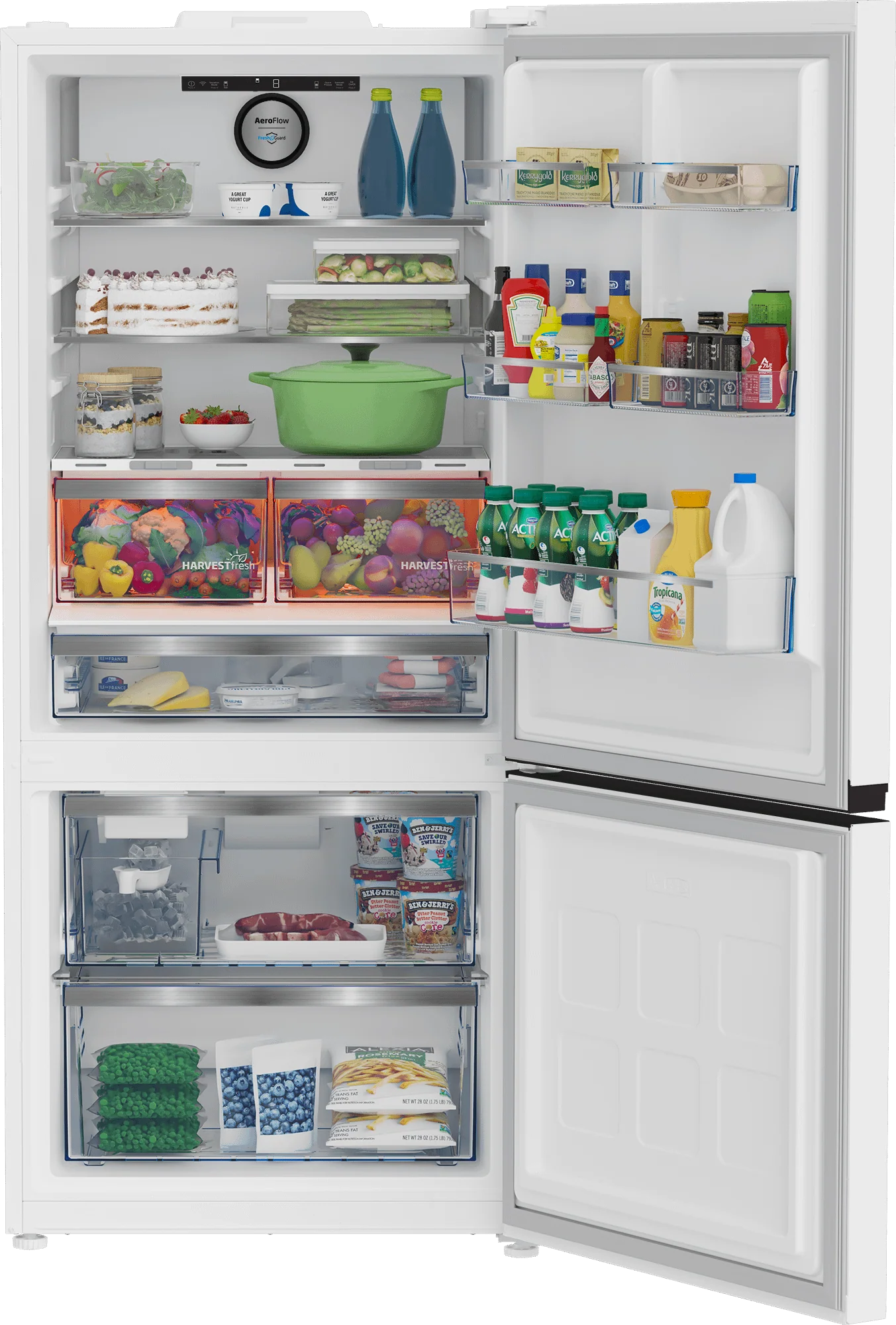 Beko BFBF30116WHIM 30" Bottom Freezer Refrigerator - Image 4