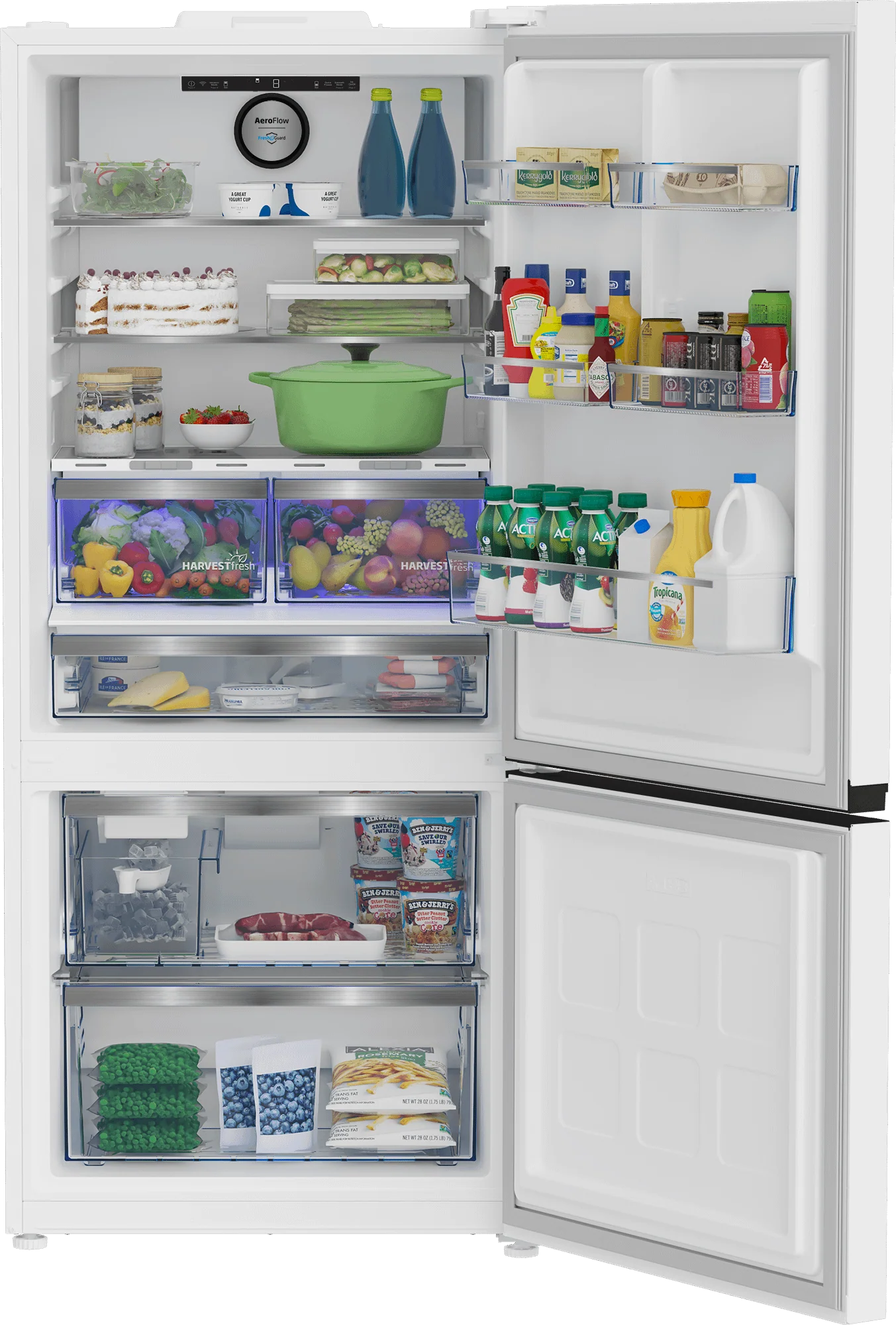 Beko BFBF30116WHIM 30" Bottom Freezer Refrigerator - Image 5