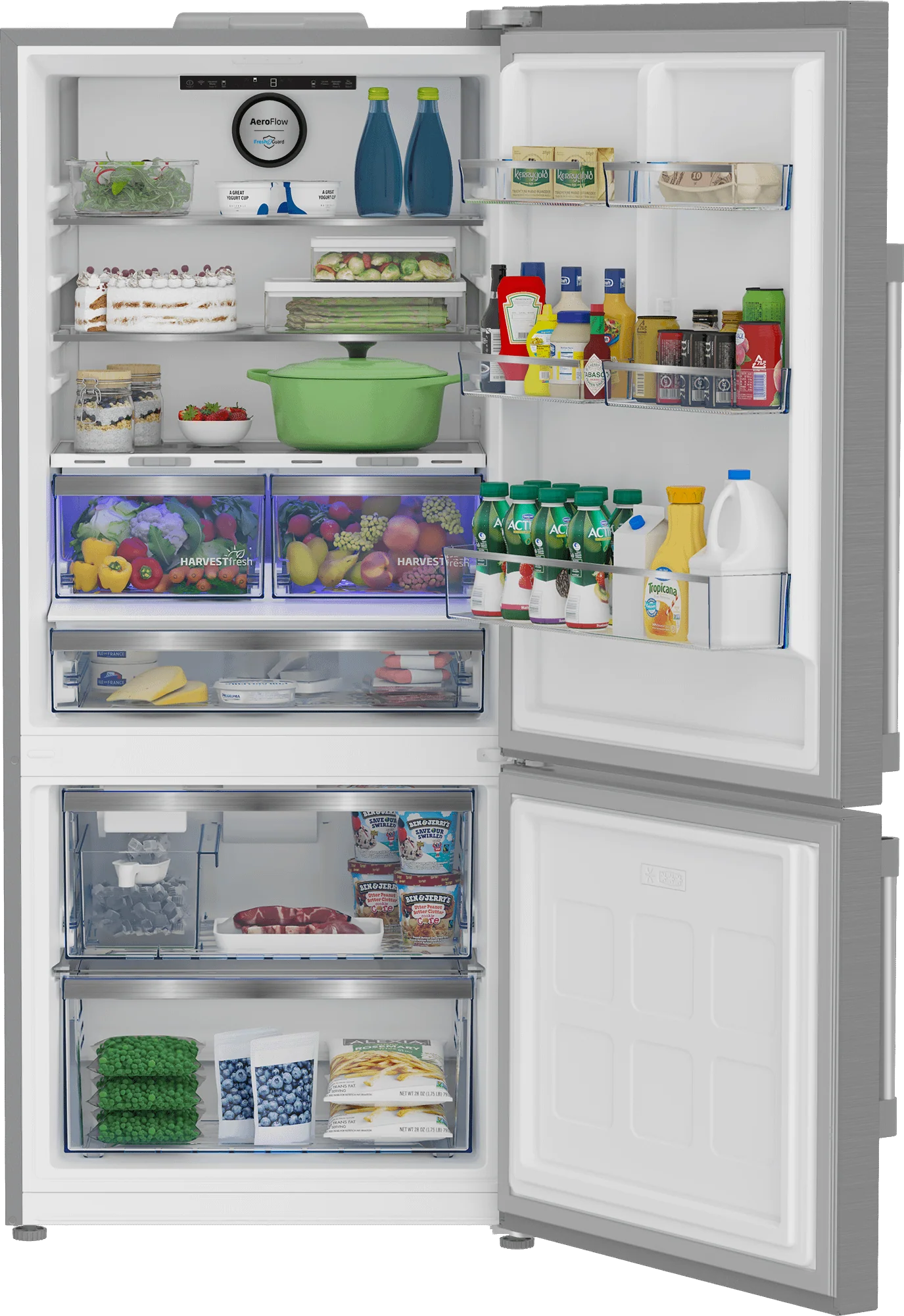 Beko BFBF30216SSIM 30" Bottom Freezer Refrigerator - Image 5