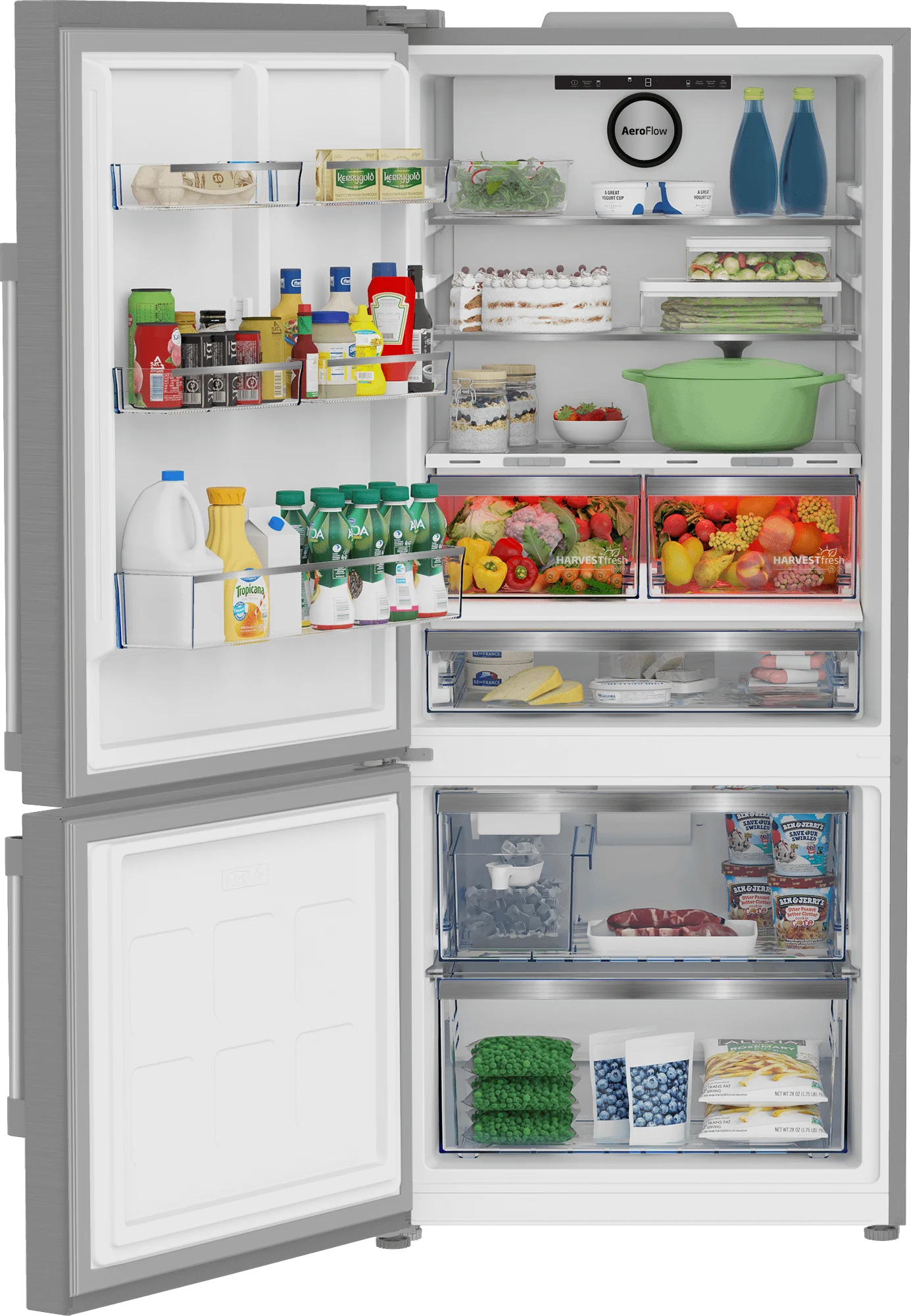 Beko BFBF30216SSIML 30" Bottom Freezer Refrigerator - Image 4