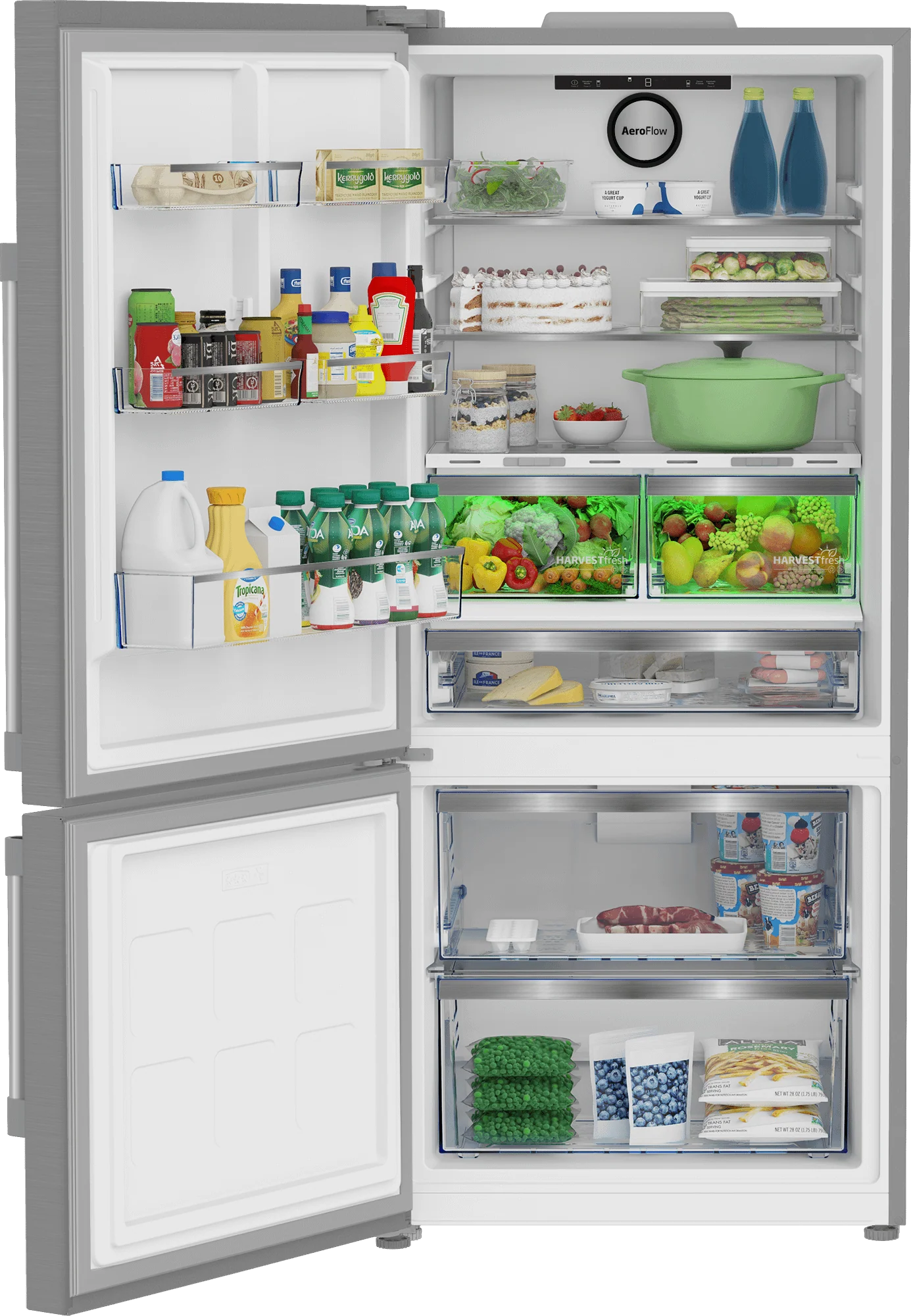 Beko BFBF30216SSL 30" Bottom Freezer Refrigerator - Image 3