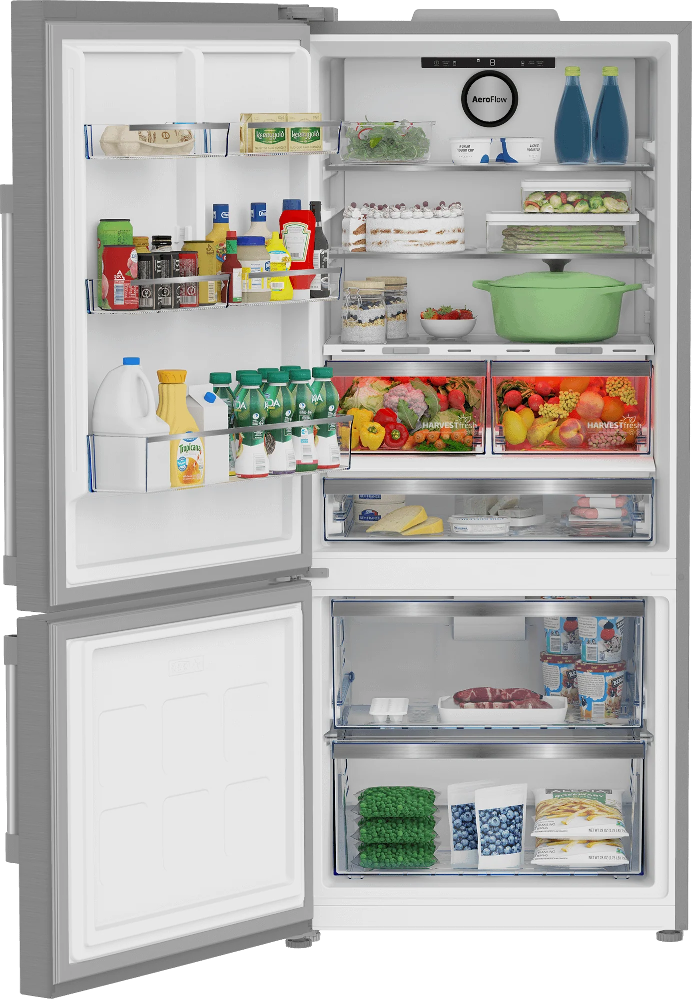 Beko BFBF30216SSL 30" Bottom Freezer Refrigerator - Image 4