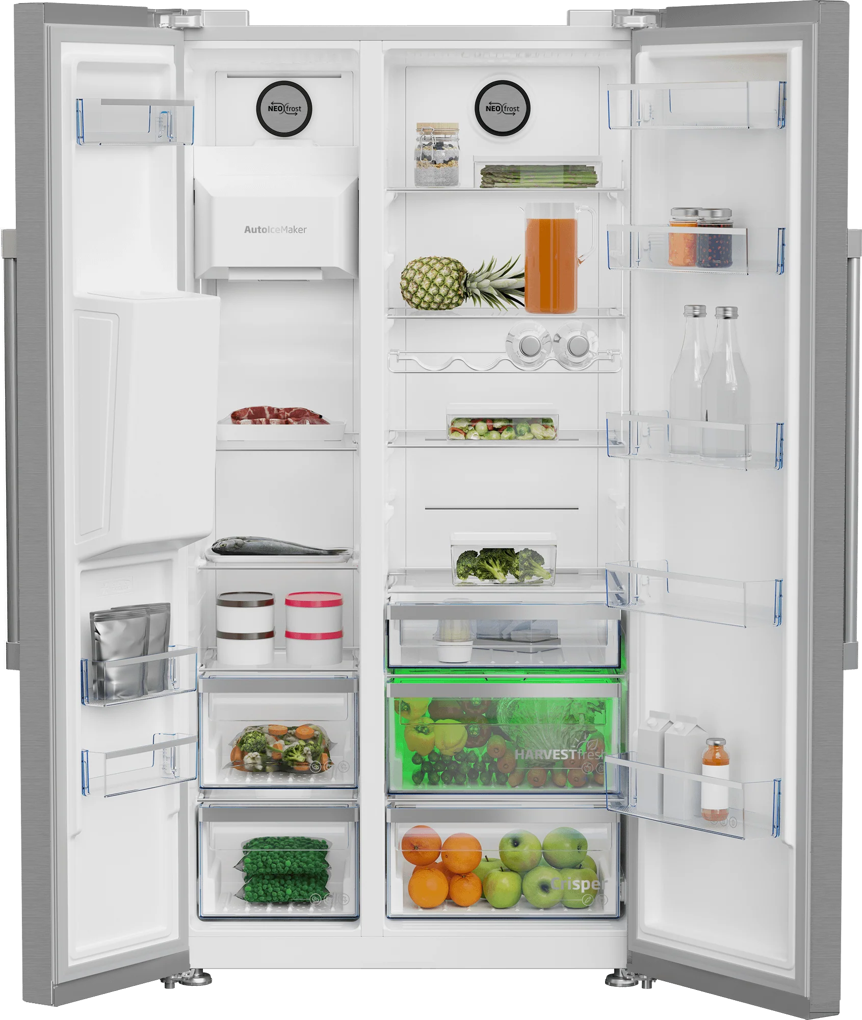 Beko BFSB3622XSS 36" Side by Side Refrigerator with Harvestfresh - Image 3