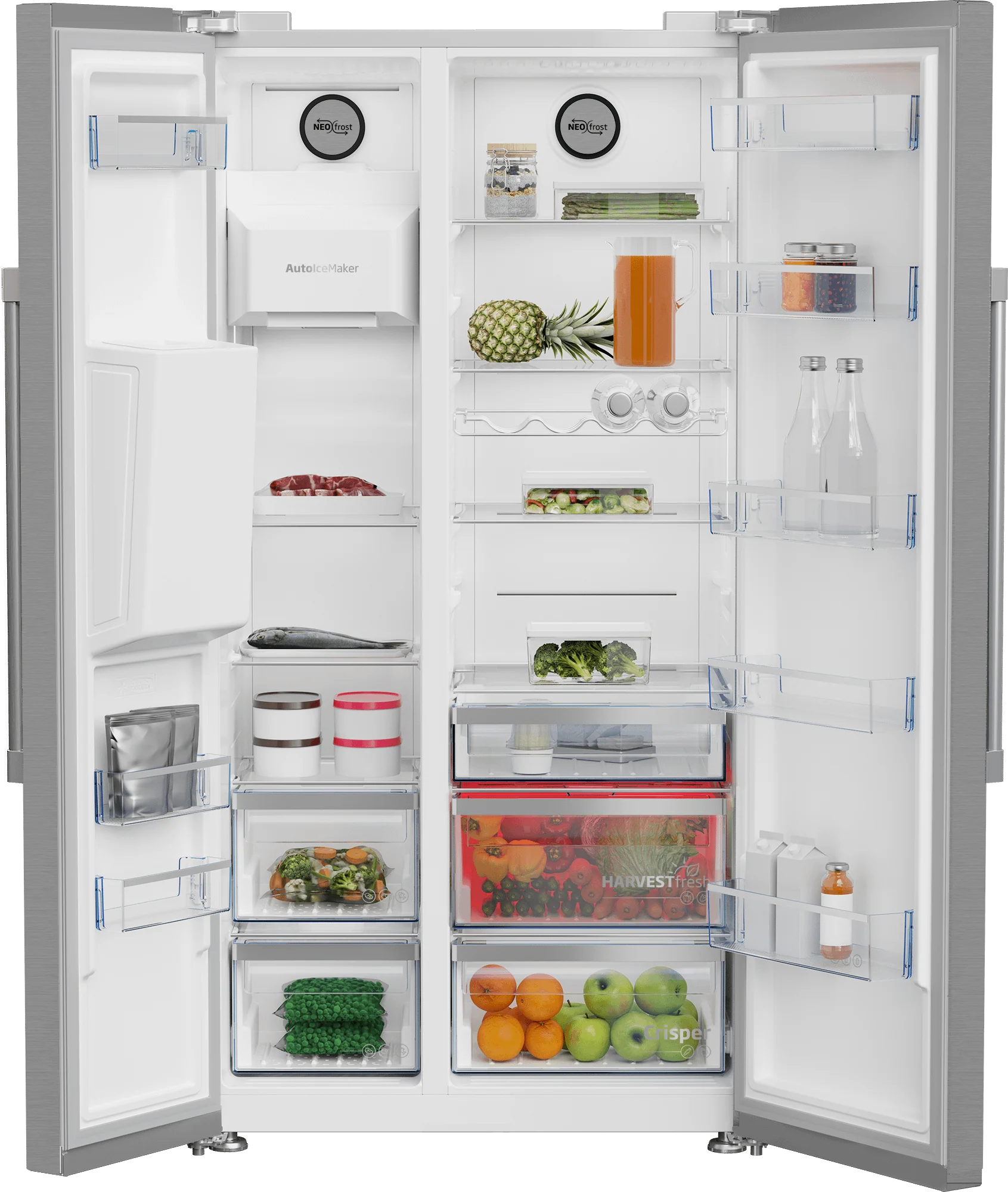 Beko BFSB3622XSS 36" Side by Side Refrigerator with Harvestfresh - Image 4