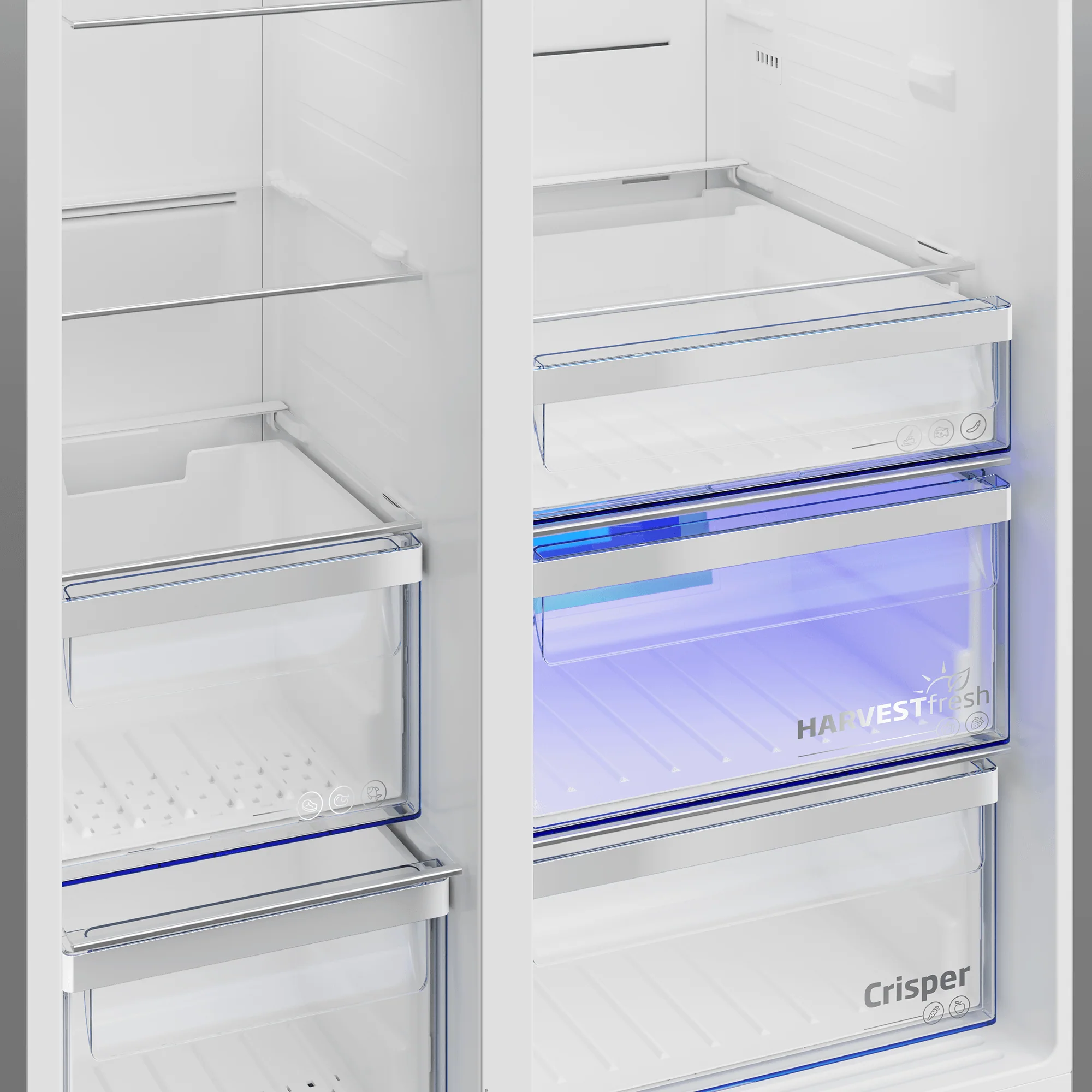 Beko BFSB3622XSS 36" Side by Side Refrigerator with Harvestfresh - Image 8