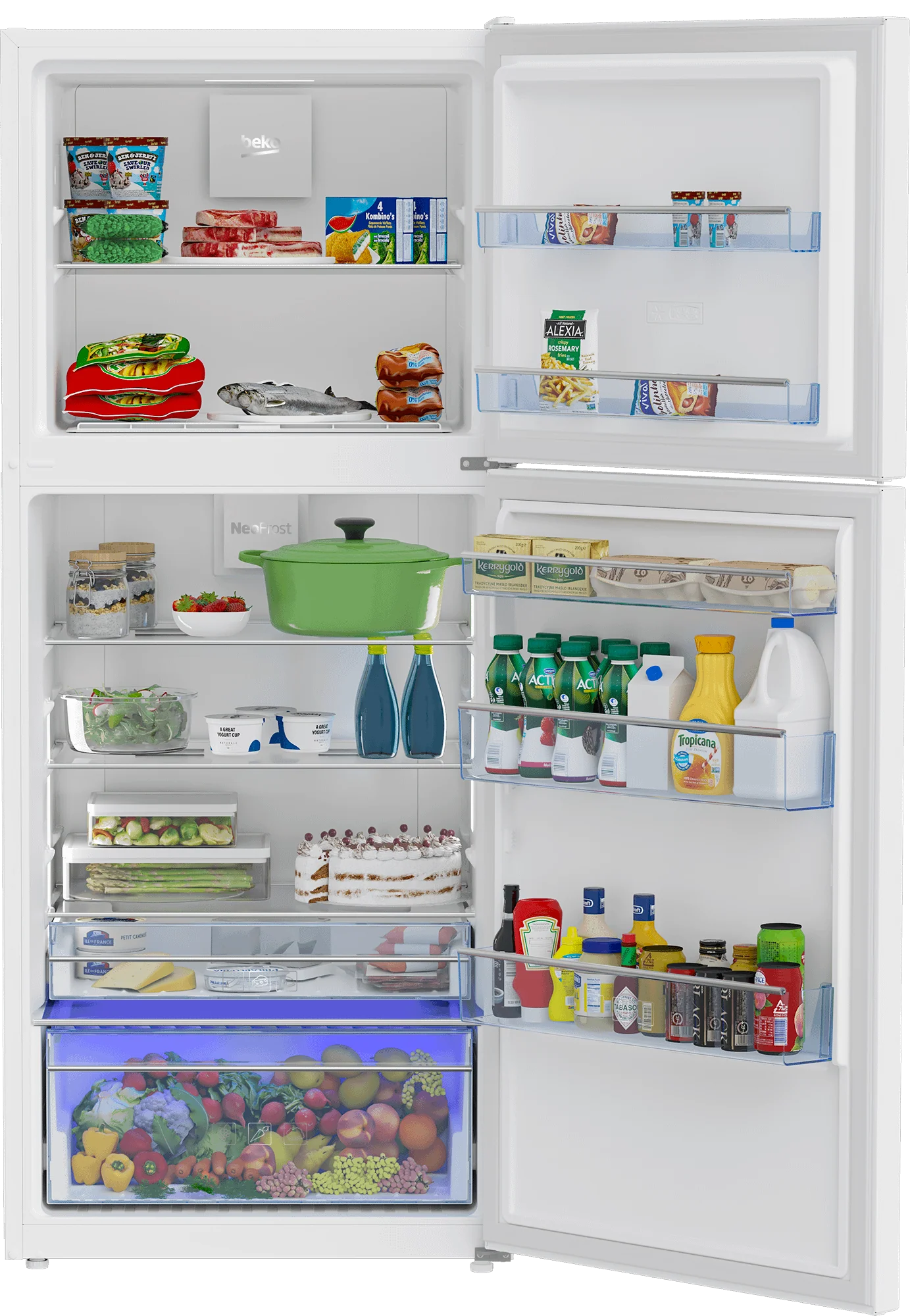 Beko BFTF2716WH 28" Freezer Top White Refrigerator - Image 3