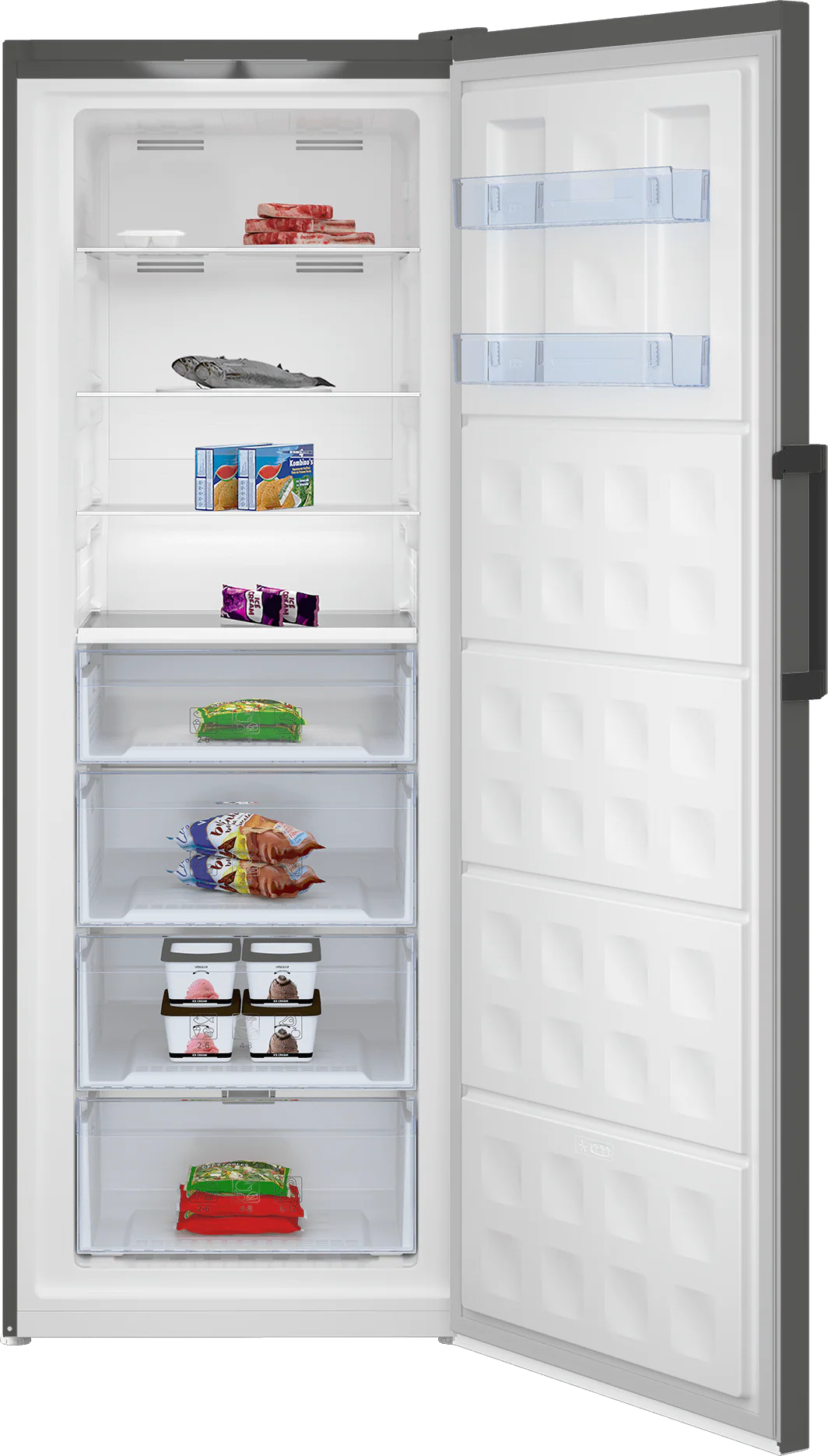 Beko BUFR2715MG 28" Manhattan Grey Upright Freezer - Image 3