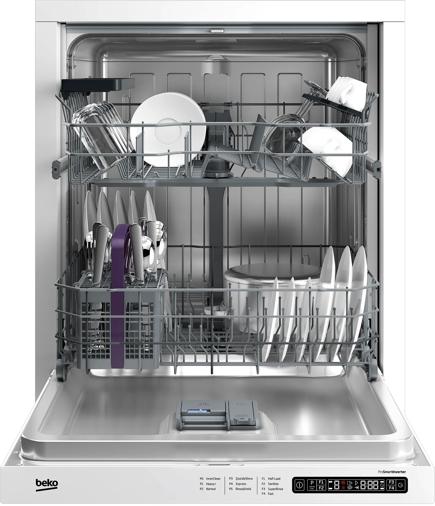 Beko DDN25402W Full Size Dishwasher with (14 place settings, 48.0 - Image 2