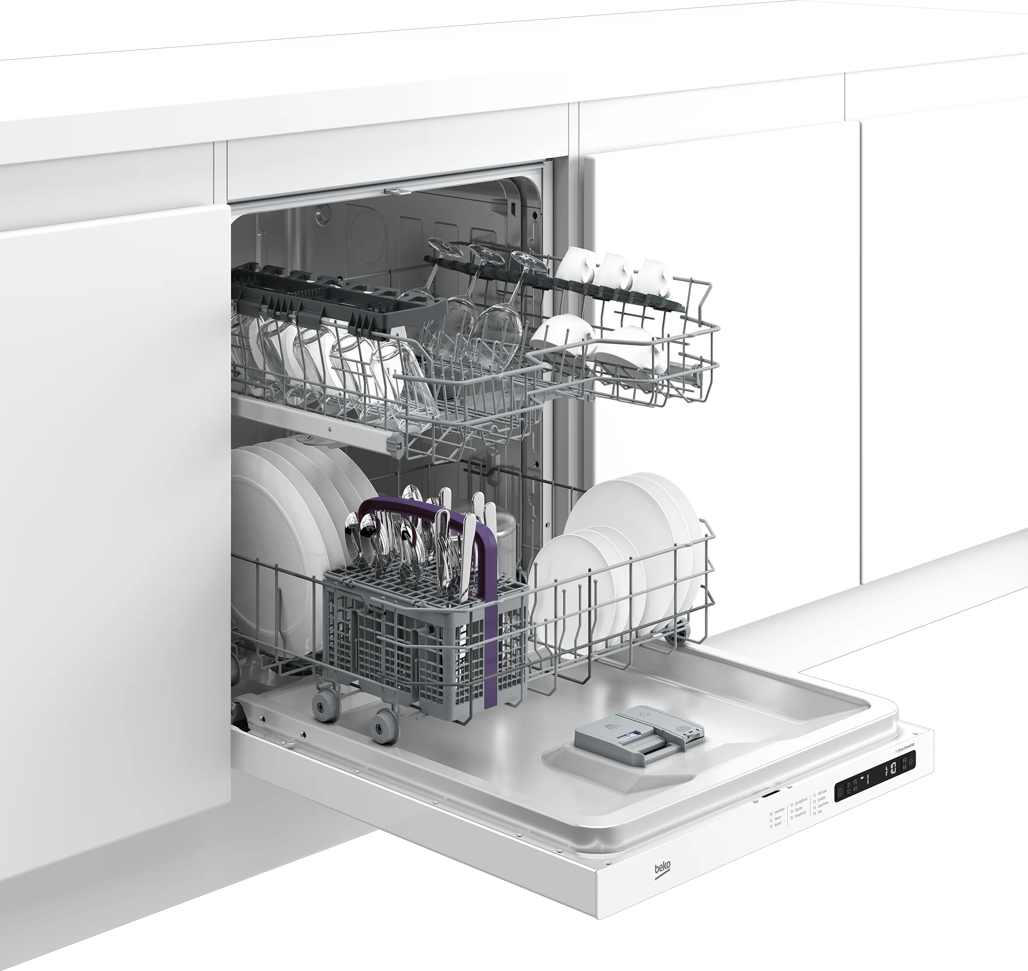 Beko DDN25402W Full Size Dishwasher with (14 place settings, 48.0 - Image 3