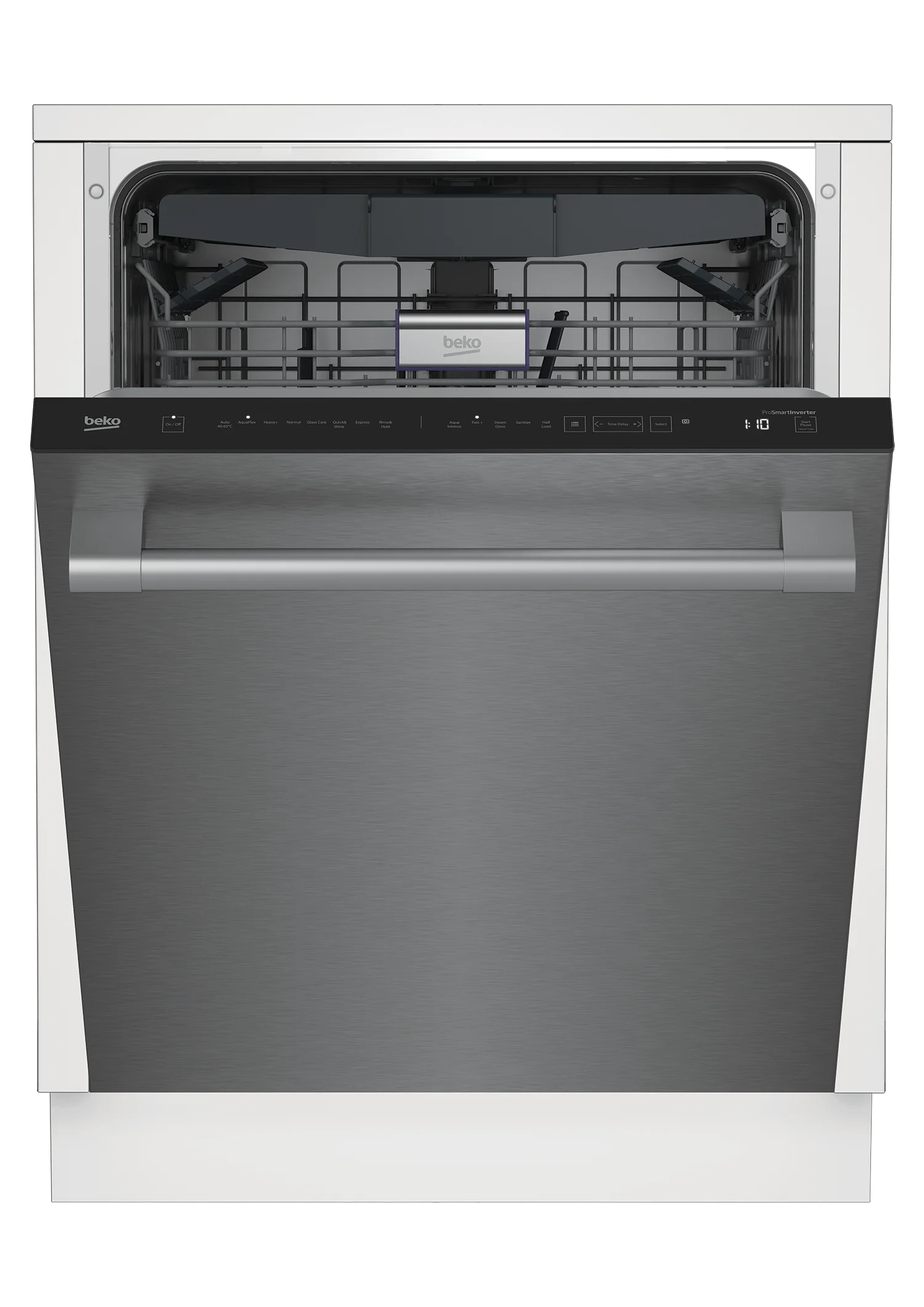 Beko DDT38530XWS Tall Tub Stainless Dishwasher, 16 place settings, 45 dBa, Top Control With Water Softener