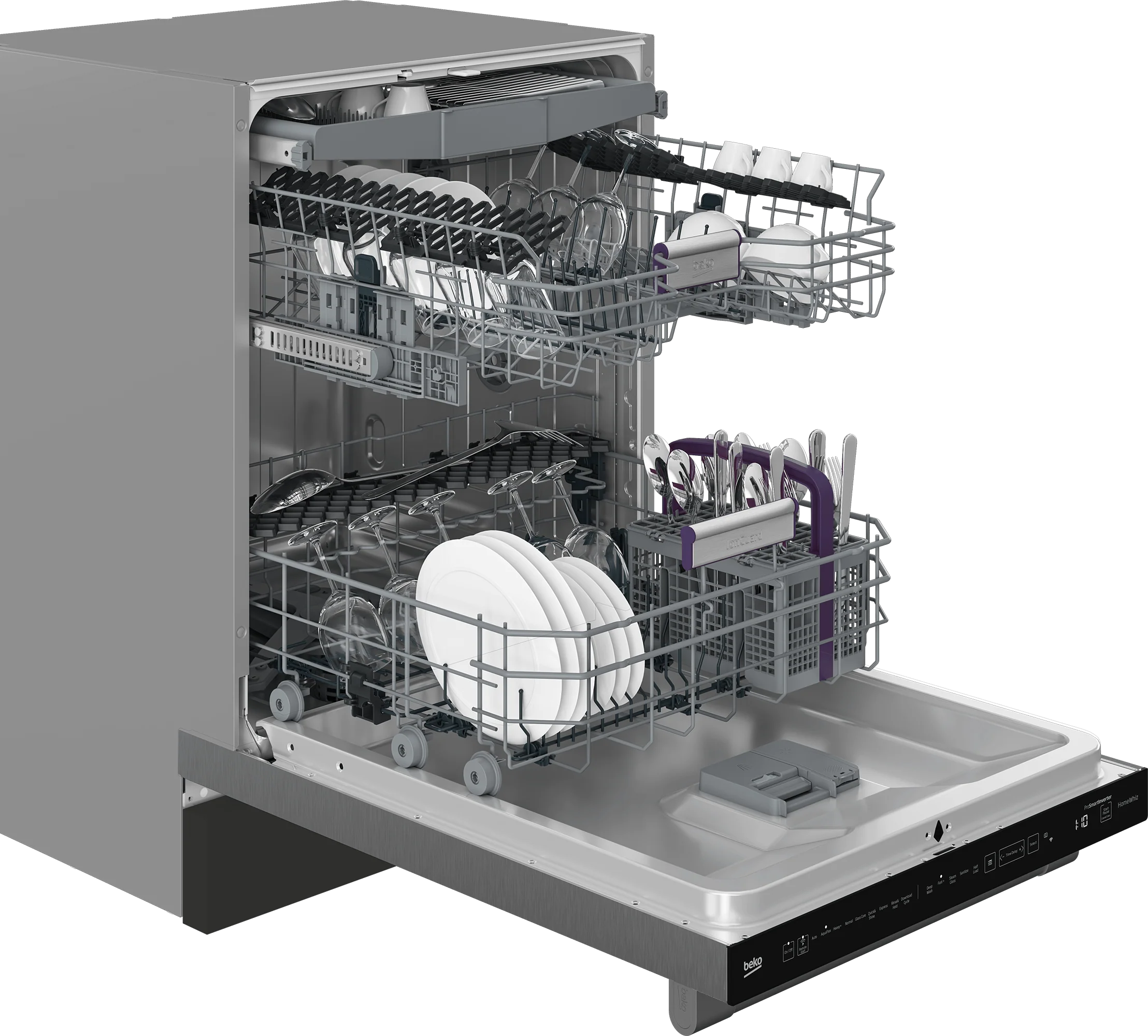 Beko DDT39434X Tall Tub Dishwasher with (16 place settings, 39.0 - Image 3