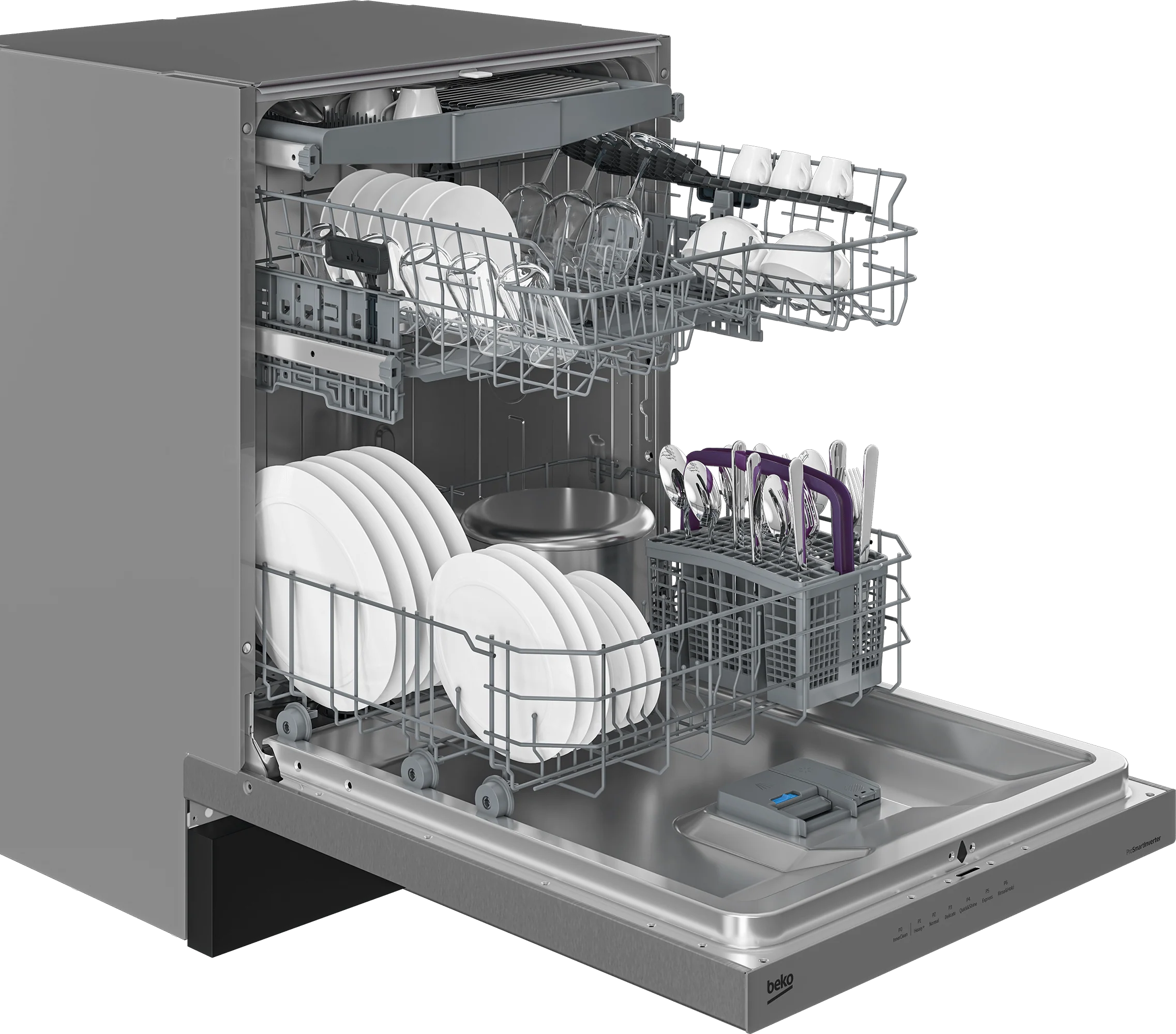 Beko DUT36522X Tall Tub Dishwasher with (15 place settings, 45.0 - Image 3