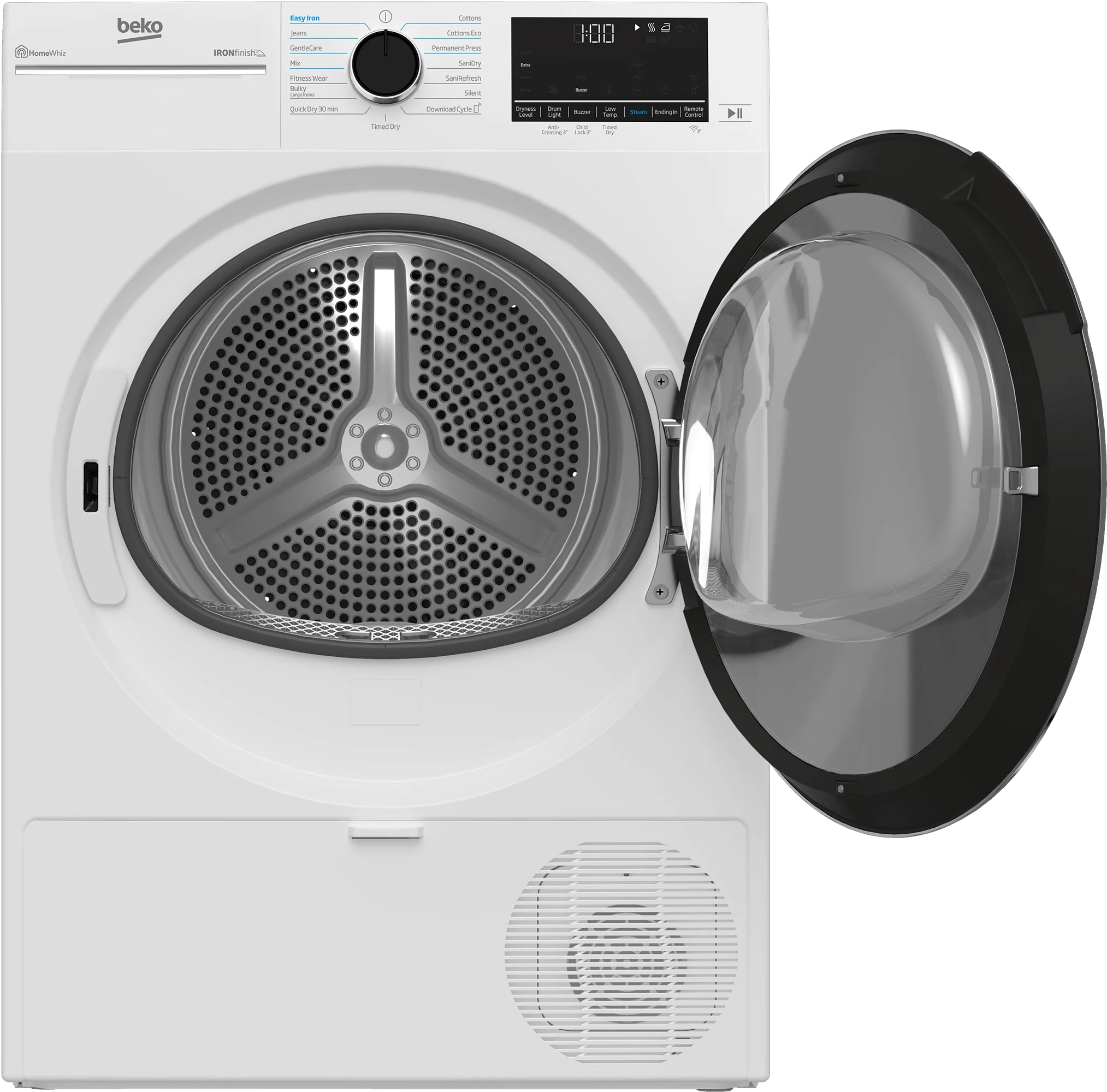 Beko HPD24414W2 24" Heat Pump Ventless Front Load Dryer - Image 3