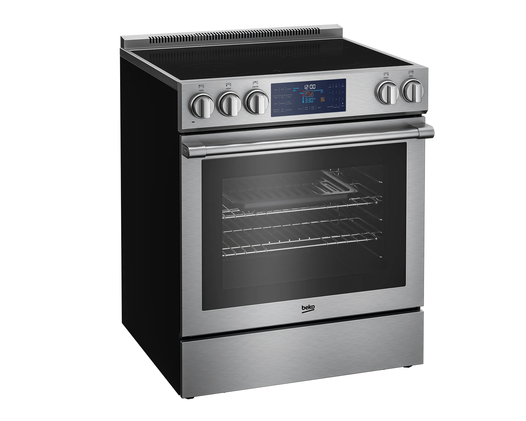 Beko SLER30432SS 30" Stainless Steel Slide-In Electric Range - Image 2