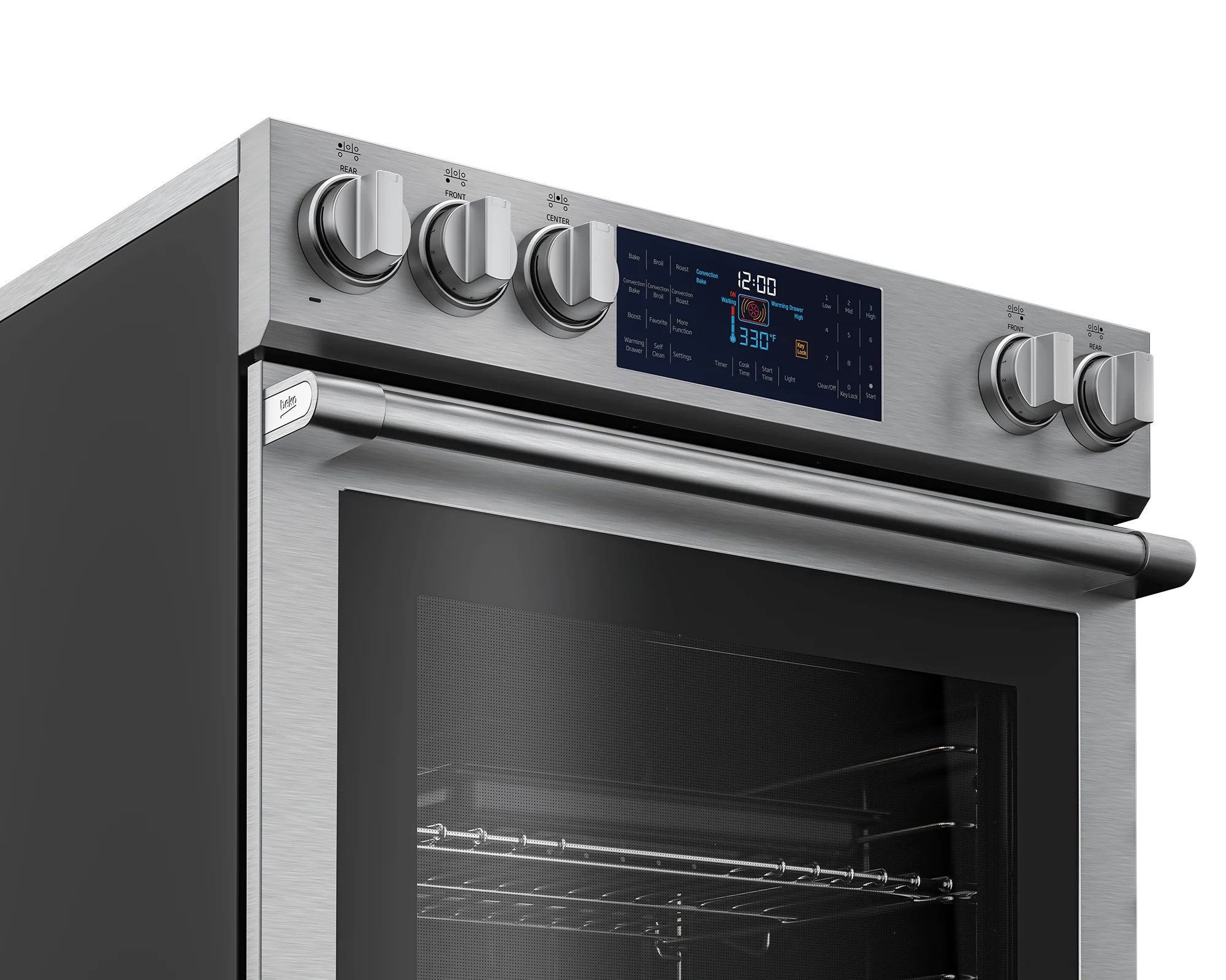 Beko SLER30432SS 30" Stainless Steel Slide-In Electric Range - Image 3