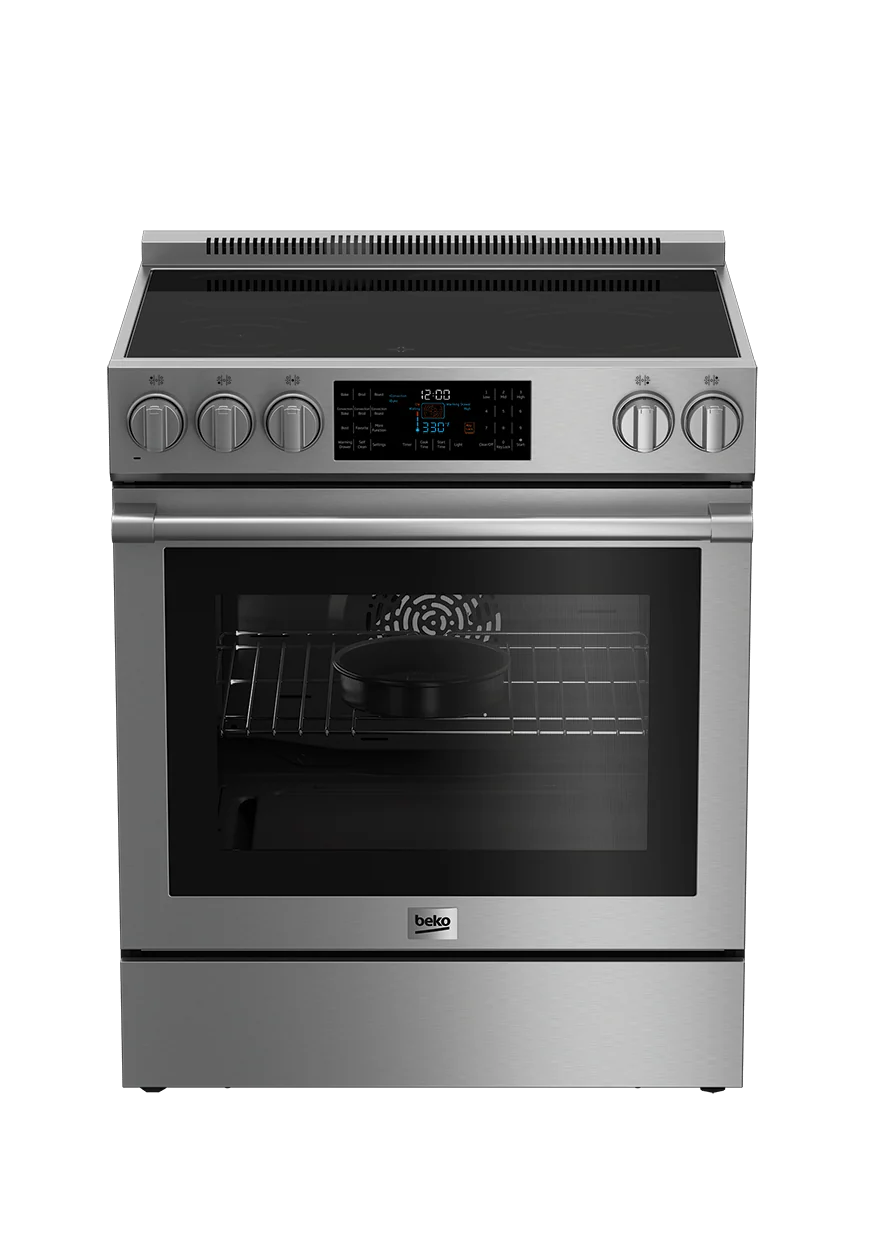 Beko 30" Stainless Steel Slide-In Electric Range - Image 3