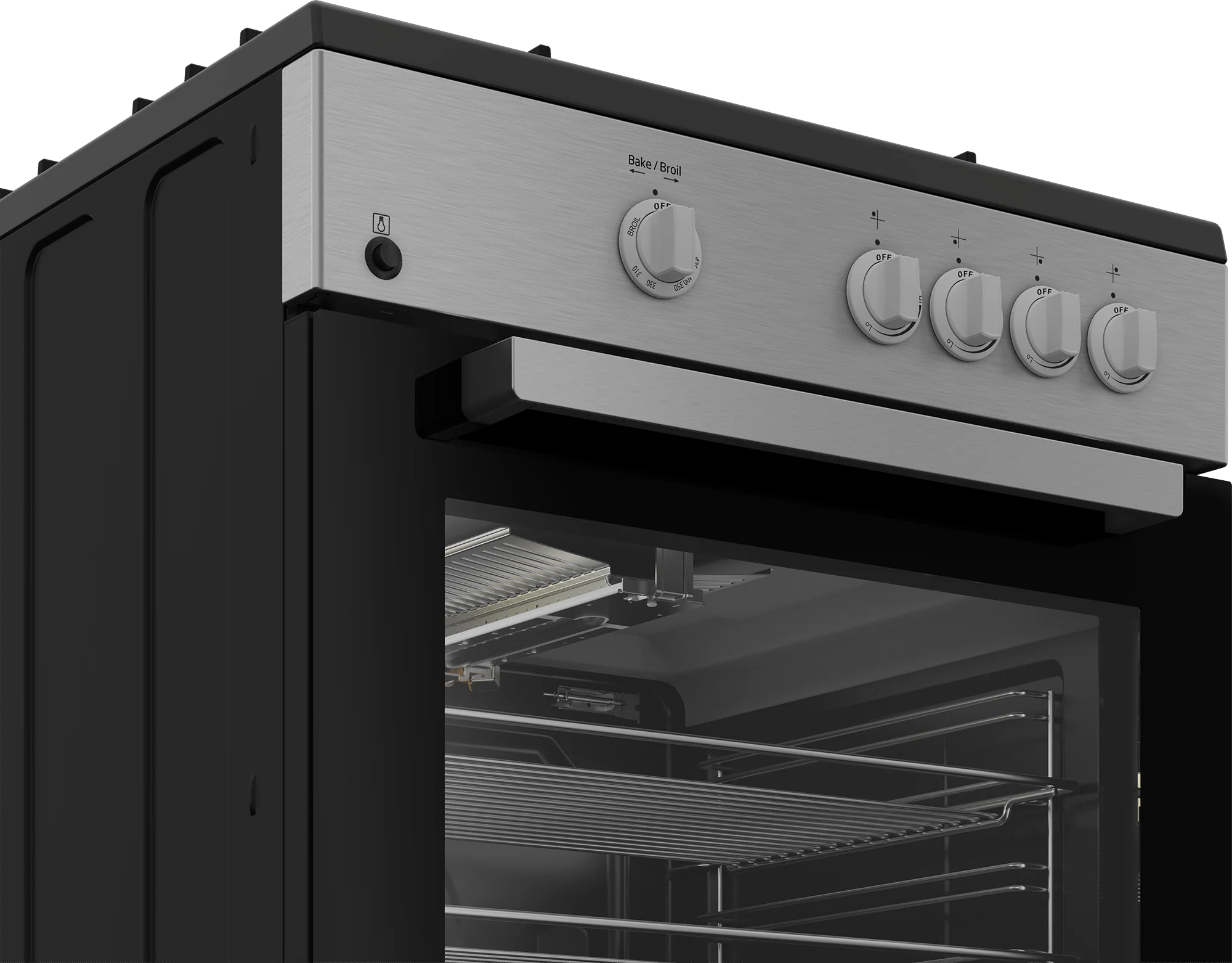 Beko SLGR24410SS 24" Stainless Steel Slide-In Gas Range - Image 3