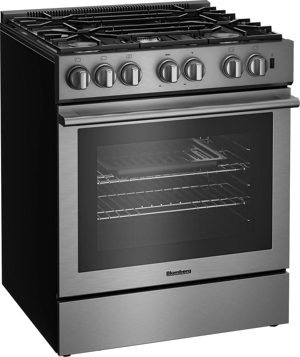 Blomberg Appliances BGR30522SS 30in Gas 5 Burner range with 5.7 cu ft self clean oven, slide-in style - Image 3