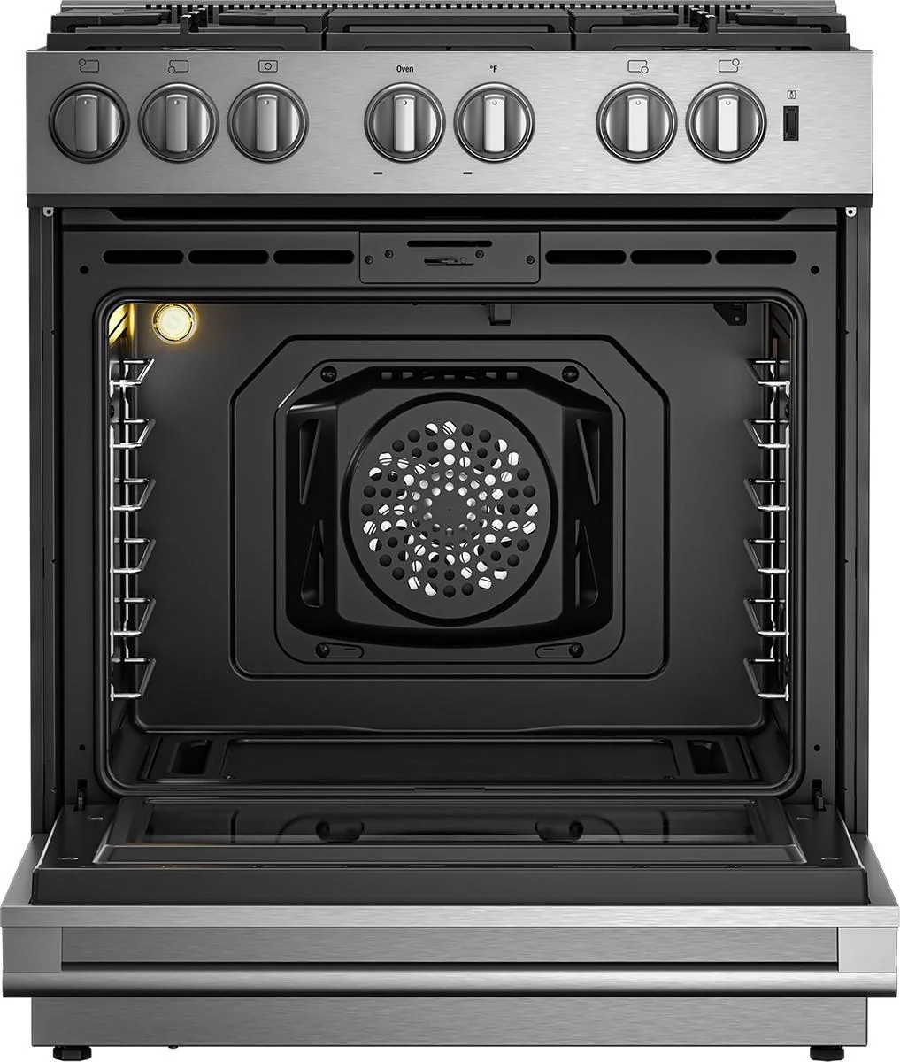 Blomberg Appliances BGR30522SS 30in Gas 5 Burner range with 5.7 cu ft self clean oven, slide-in style - Image 7
