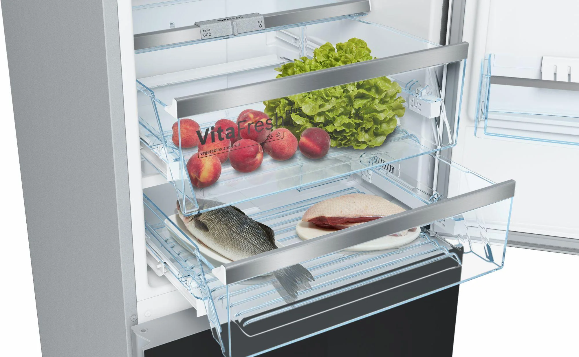 Bosch B10CB81NVB 800 Series Free-standing fridge-freezer with freezer at bottom, glass door 23.5" Black - Image 4