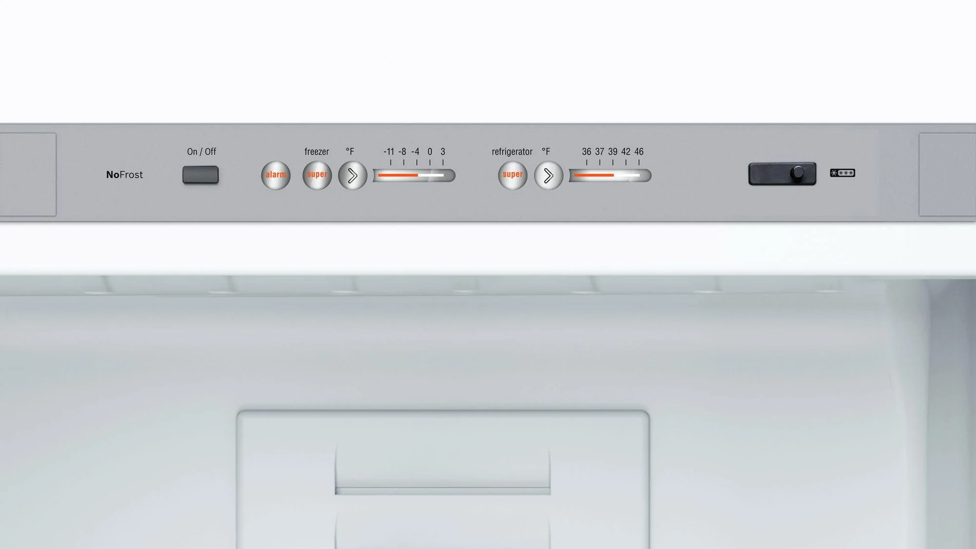 Bosch B10CB81NVW 800 Series Free-standing fridge-freezer with freezer at bottom, glass door 23.5" White - Image 3