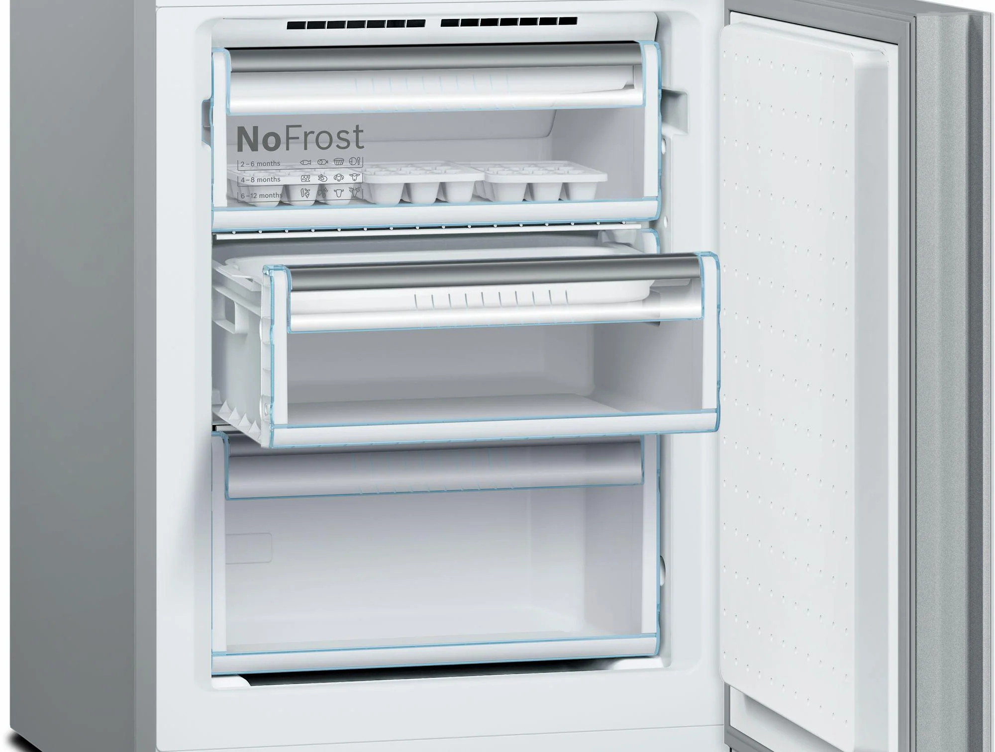 Bosch B10CB81NVW 800 Series Free-standing fridge-freezer with freezer at bottom, glass door 23.5" White - Image 6
