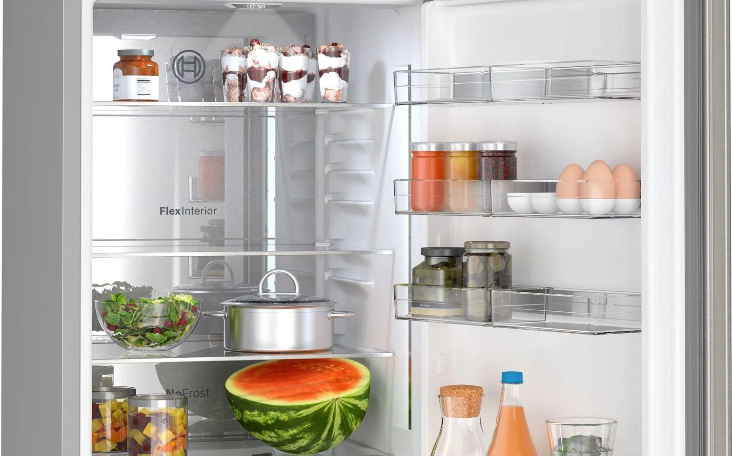Bosch B24CB50ESS 500 Series, free-standing fridge-freezer with freezer at bottom, 24'', Brushed steel (with anti-fingerprint), Total No Frost - Image 5