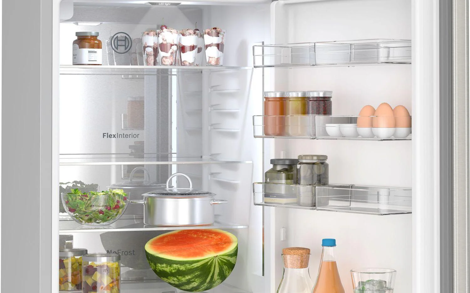 Bosch B24CB80ESS 800 Series, free-standing fridge-freezer with freezer at bottom, 24'', Brushed steel (with anti-fingerprint), Total No Frost - Image 5