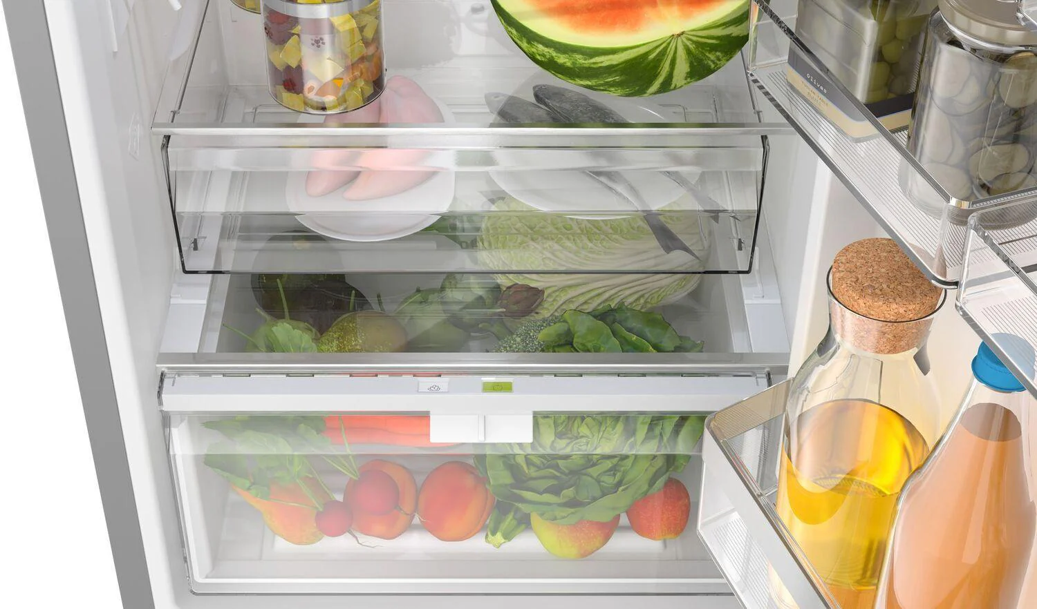 Bosch B24CB80ESS 800 Series, free-standing fridge-freezer with freezer at bottom, 24'', Brushed steel (with anti-fingerprint), Total No Frost - Image 6