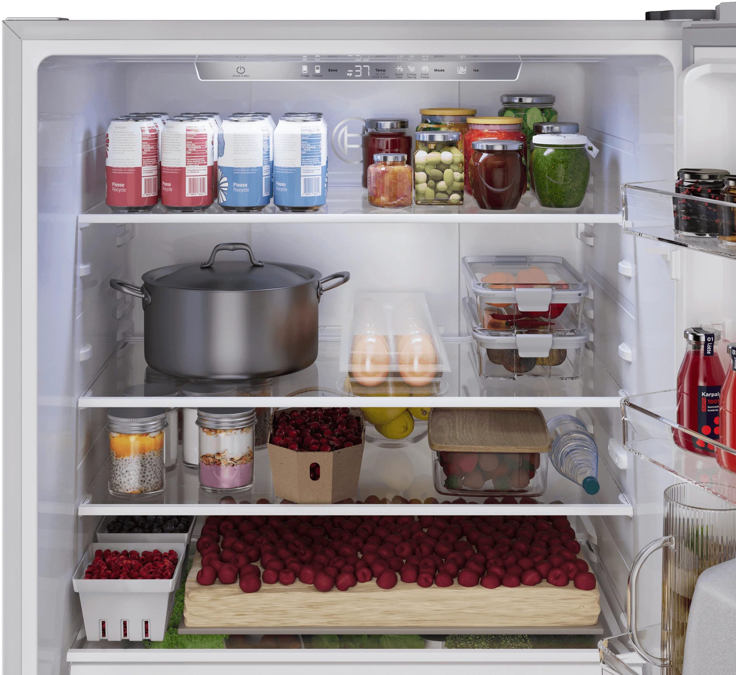 Bosch B33CM10SNS 100 Series, free-standing fridge-freezer with freezer at bottom, Brushed steel (with anti-fingerprint), Total No Frost - Image 3