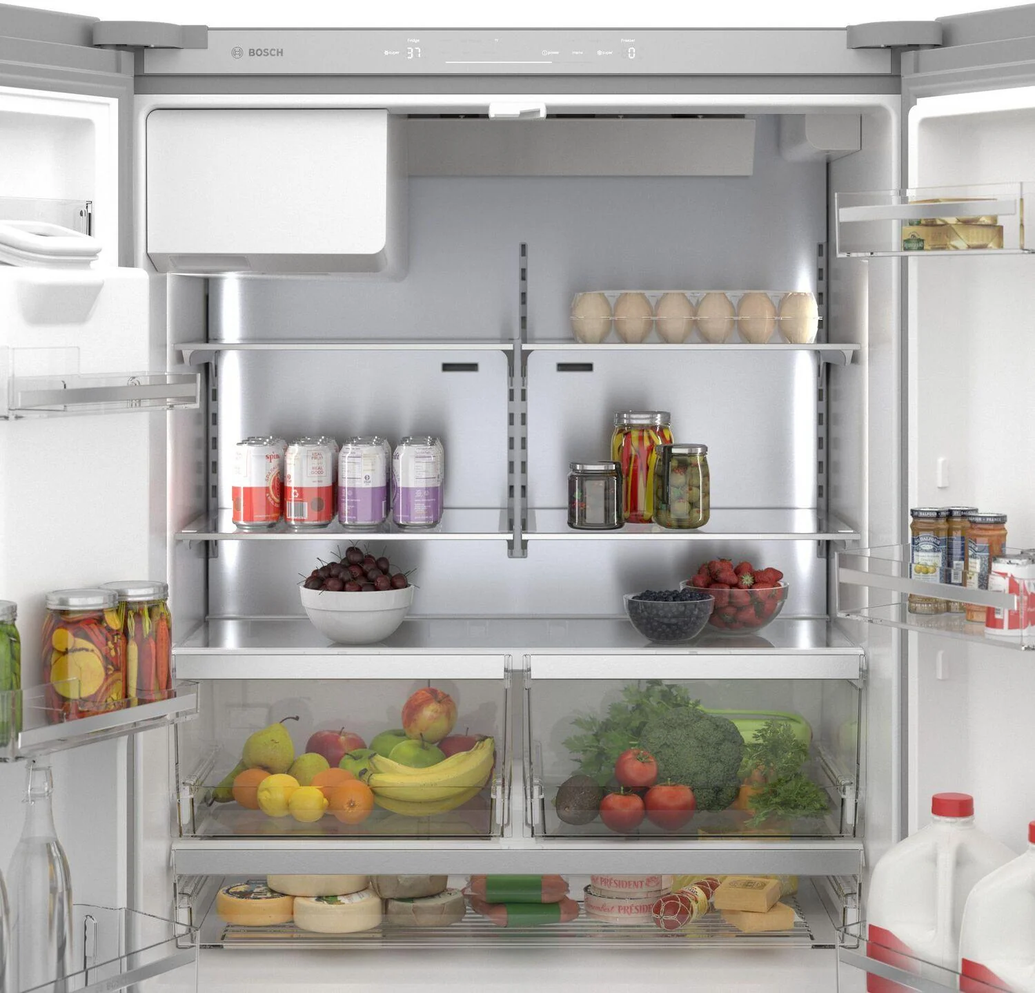 Bosch B36CD50SNS 500 Series French Door Bottom Mount Refrigerator 36" Stainless steel (with anti-fingerprint), Total No Frost - Image 16