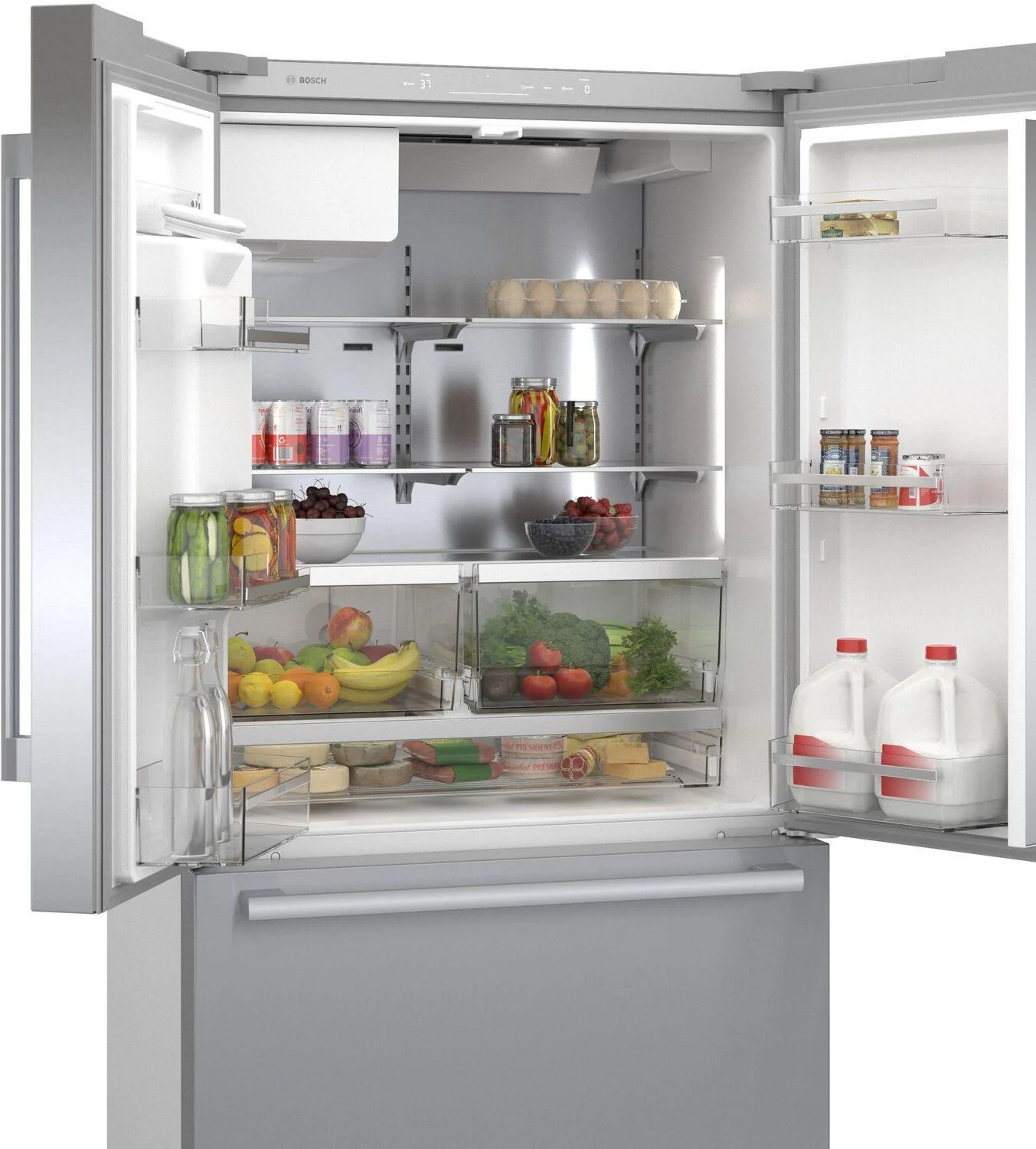 Bosch B36CD50SNS 500 Series French Door Bottom Mount Refrigerator 36" Stainless steel (with anti-fingerprint), Total No Frost - Image 4