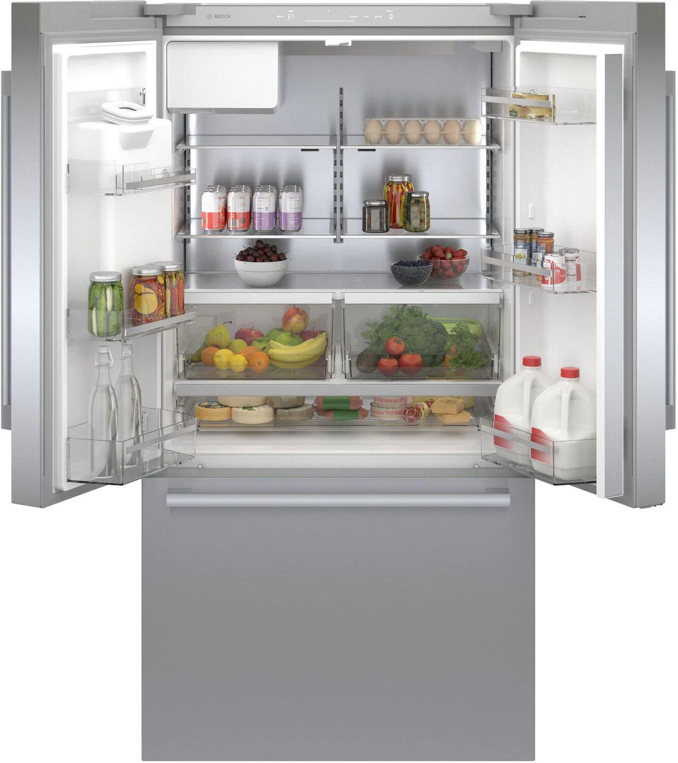 Bosch B36CD50SNS 500 Series French Door Bottom Mount Refrigerator 36" Stainless steel (with anti-fingerprint), Total No Frost - Image 8